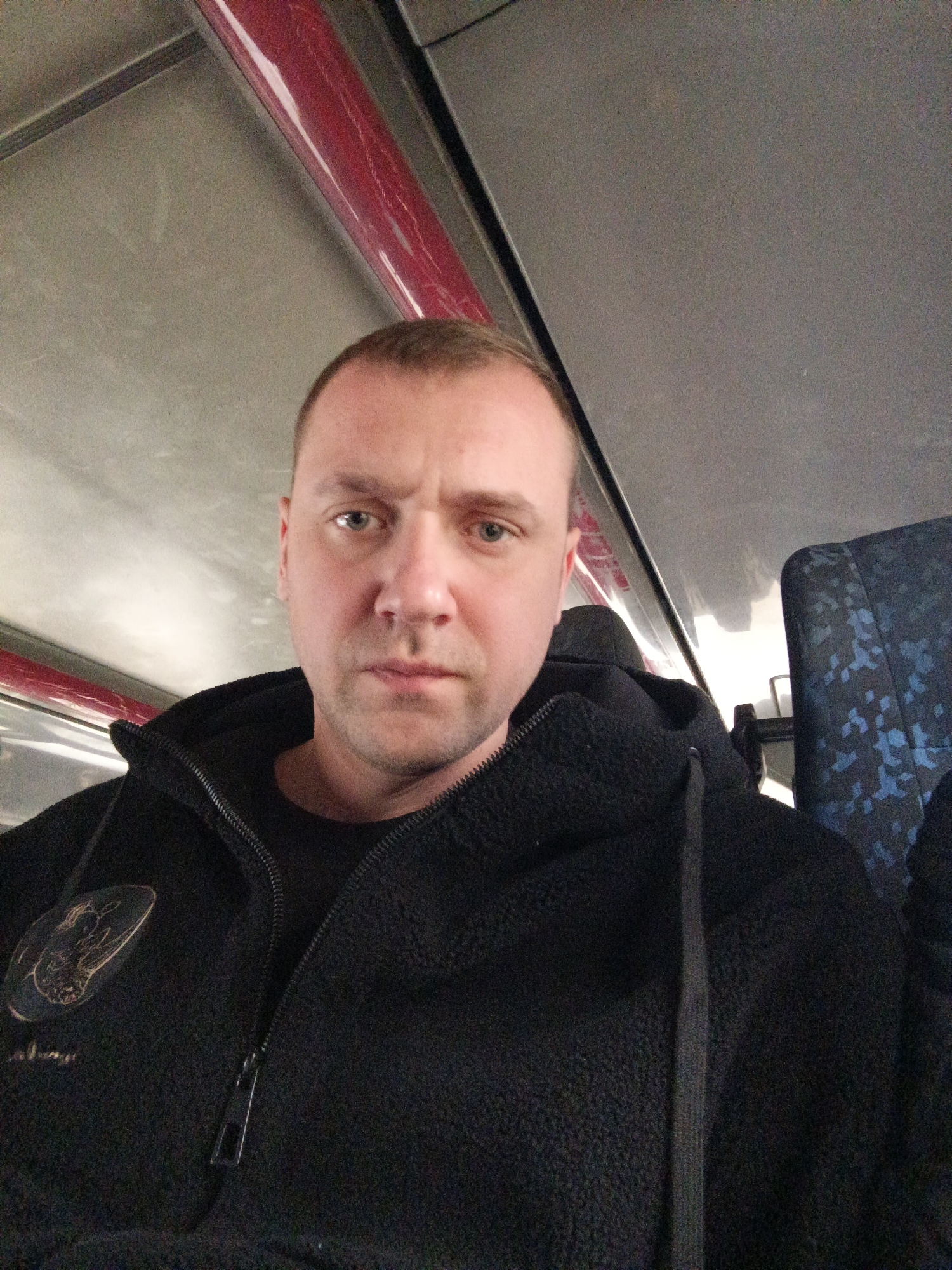 Man photographed in morning selfie in Klin, Russia