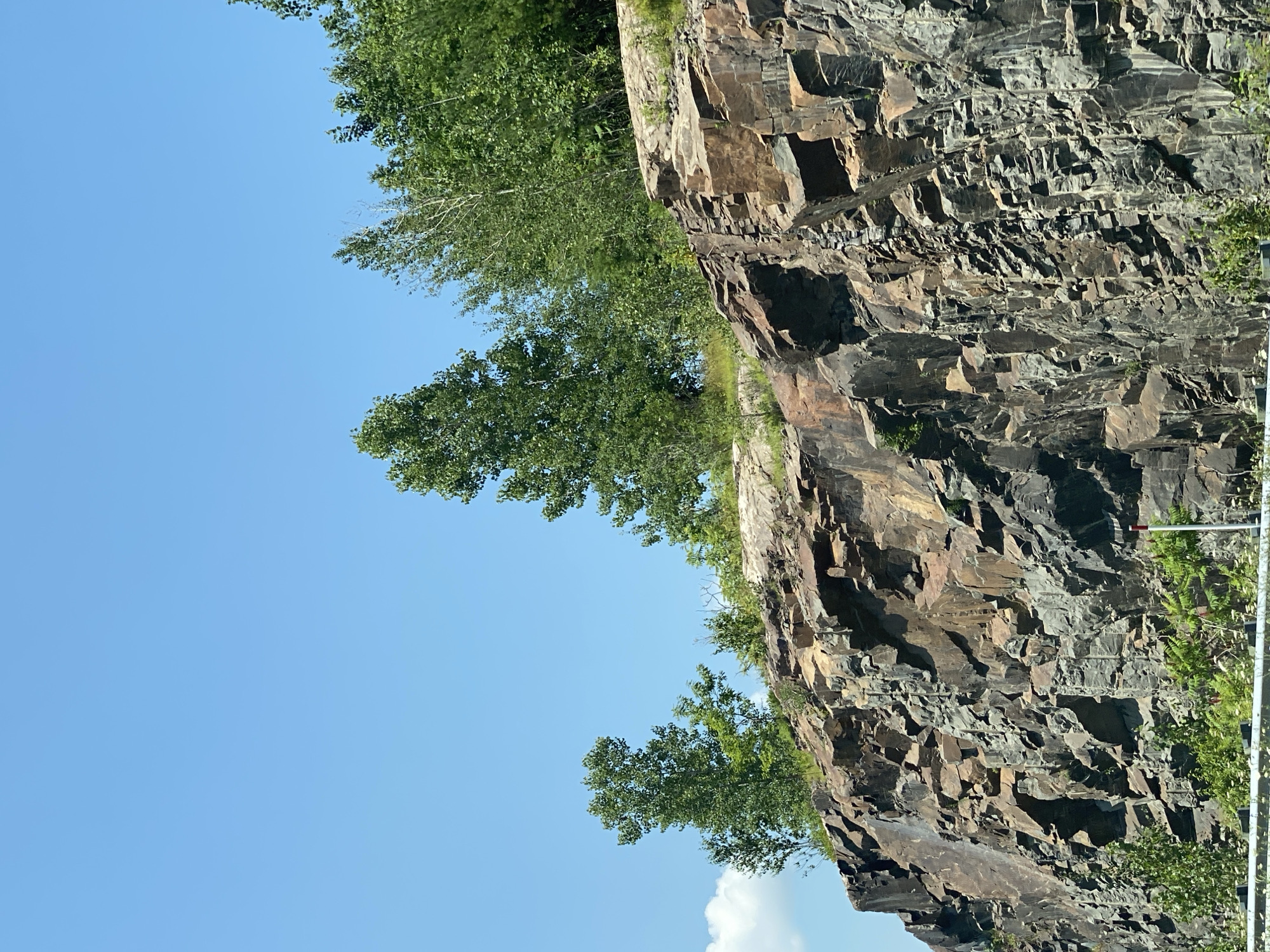 Rugged Canadian Shield rock face near Grenville-sur-la-Rouge