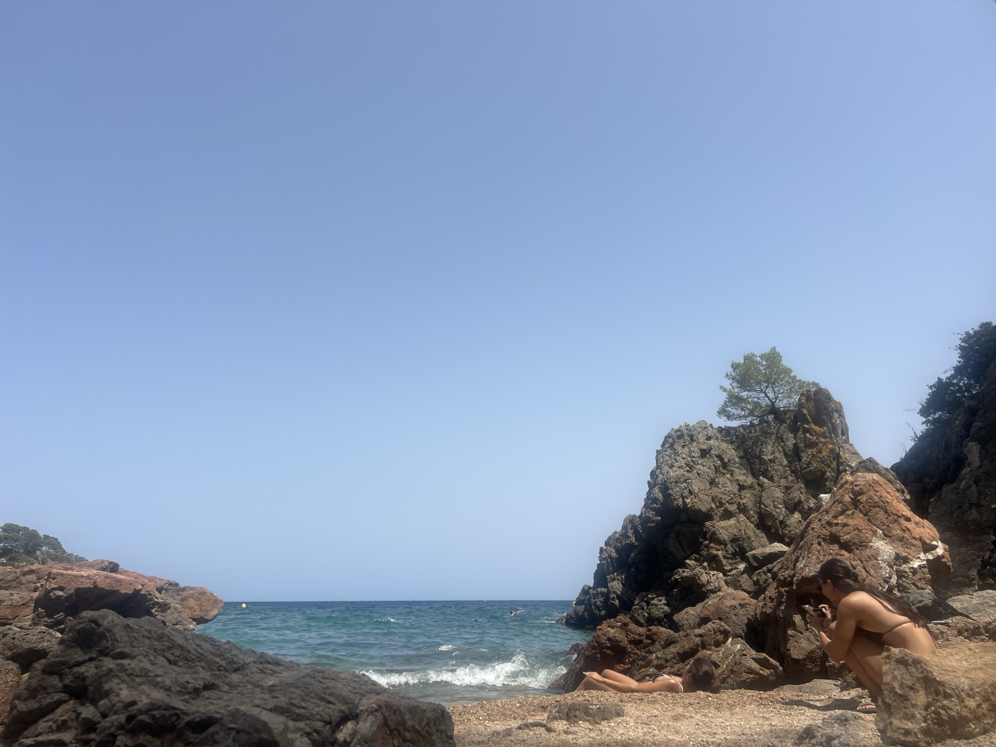 Rocky beach day on the Costa Brava, Palafrugell