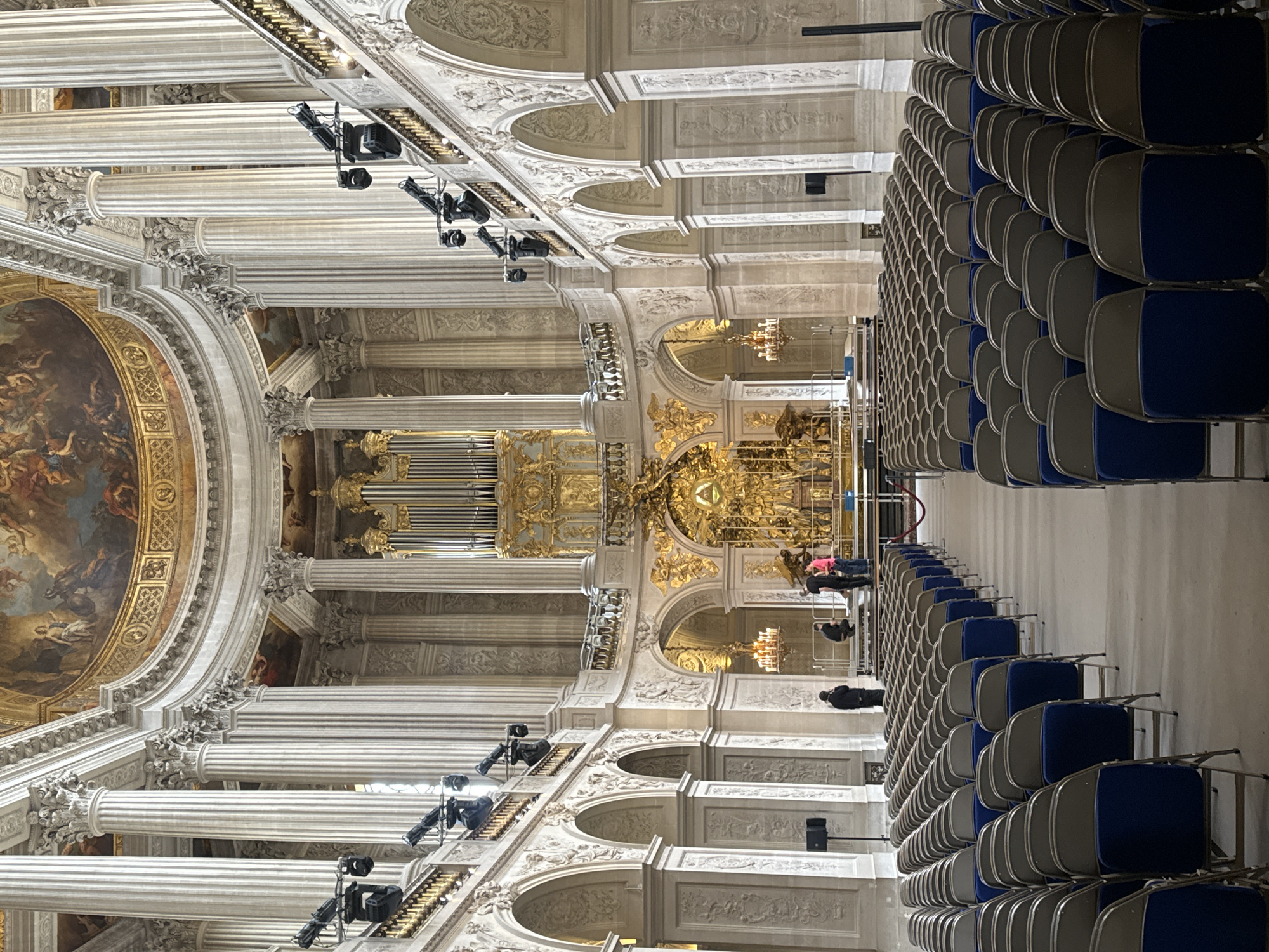 Tourist captures Palace of Versailles interior and garden views