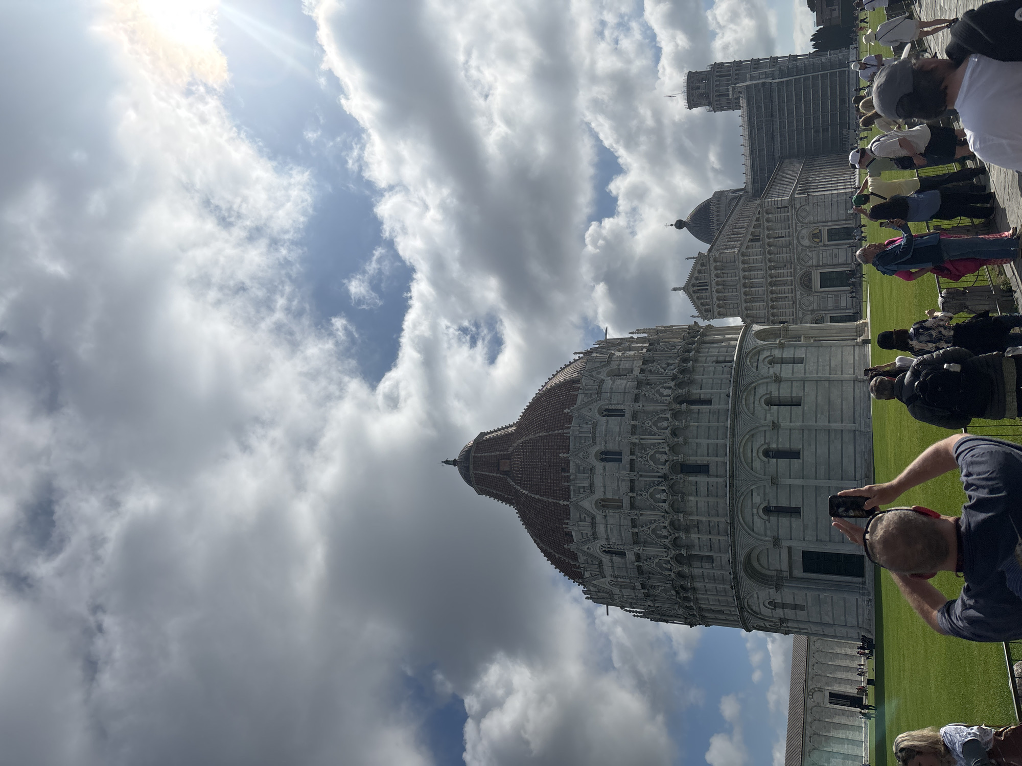 Morning view captured at Pisa's historic Piazza dei Miracoli