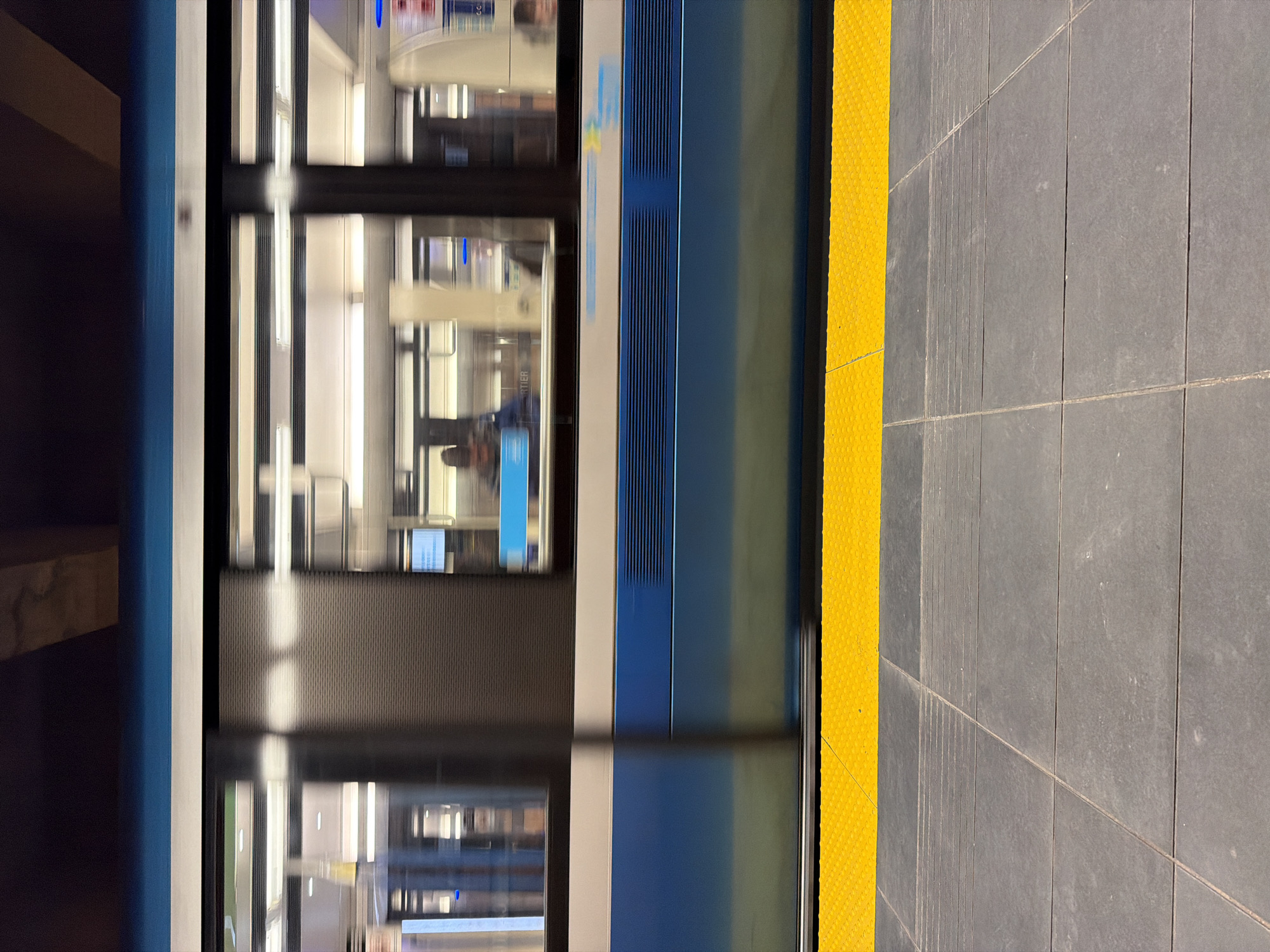 Montreal Metro train spotted at Laval station platform