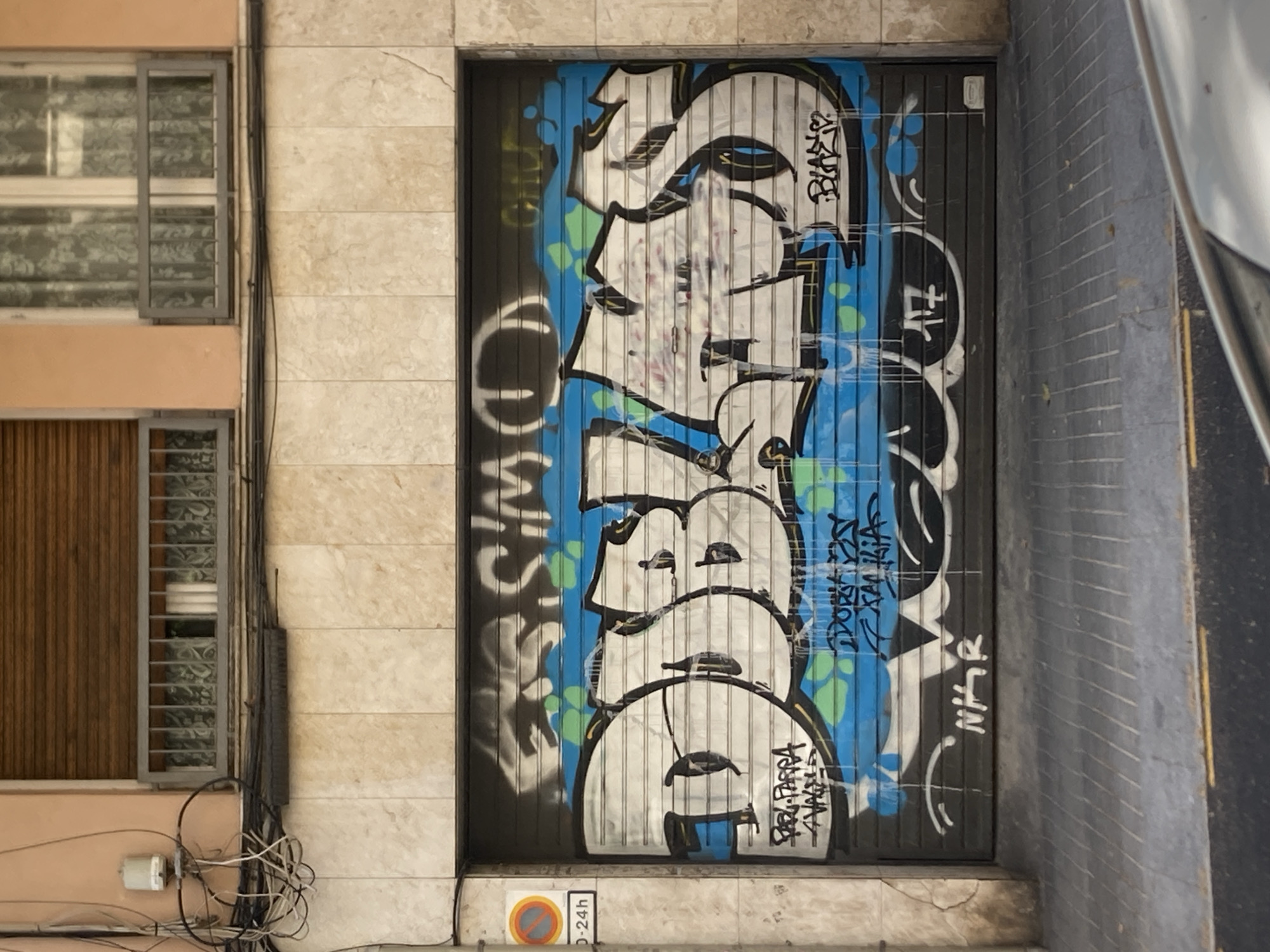 Barcelona street walk: architecture, graffiti, and parked bikes