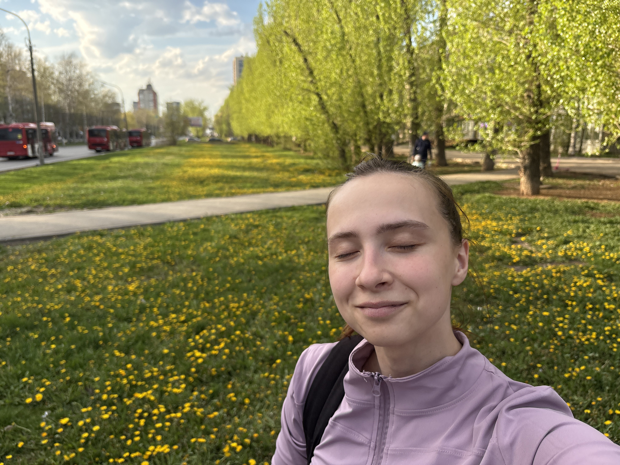 Spring afternoon walk documented through Perm, Russia streets