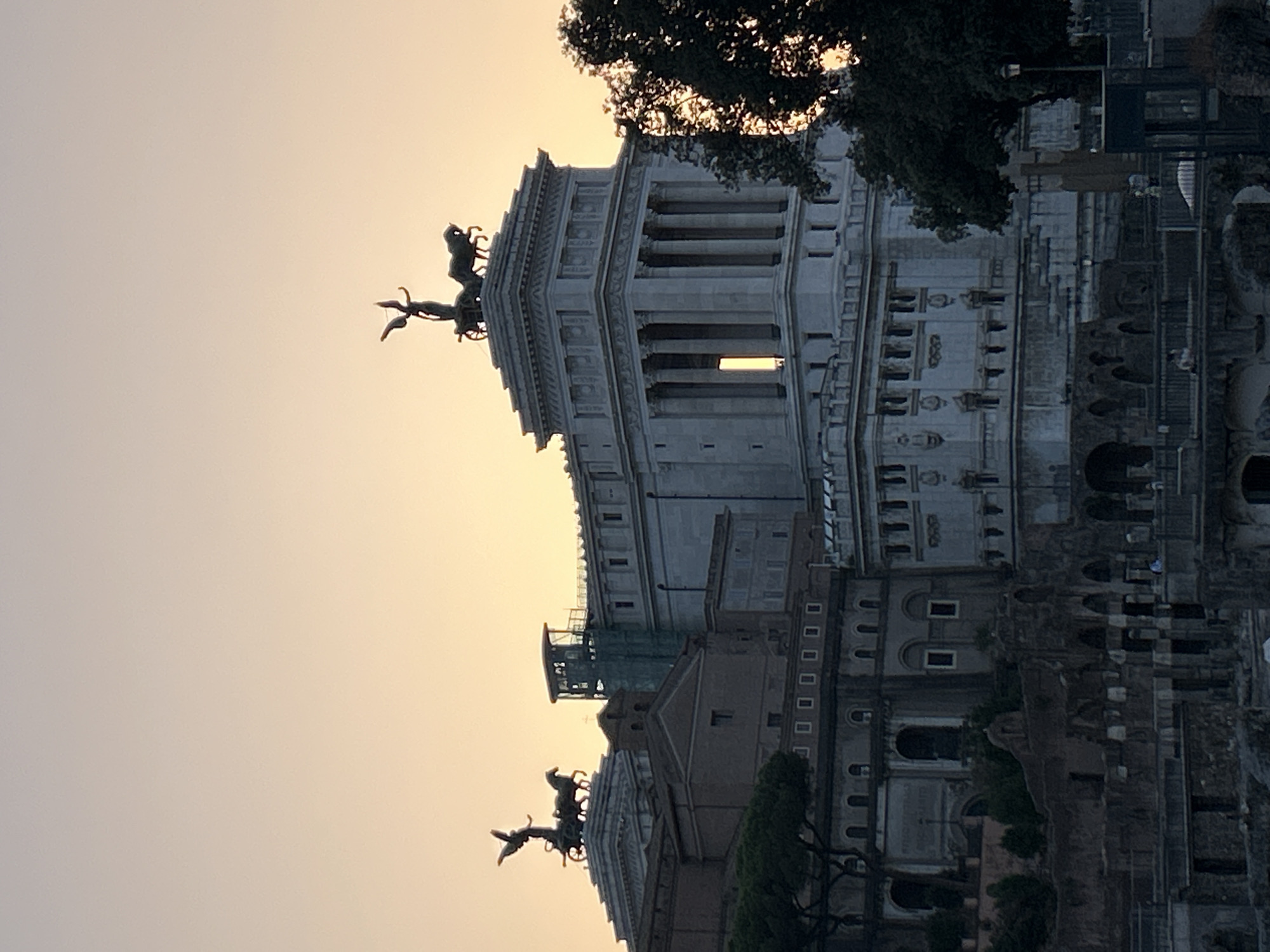 Rome's ancient core: the Forum ruins and Altare della Patria