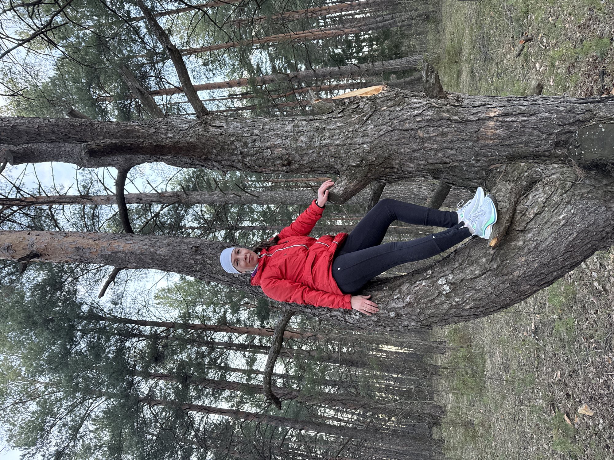 Women pose for forest photo session in Прикамский, Russia