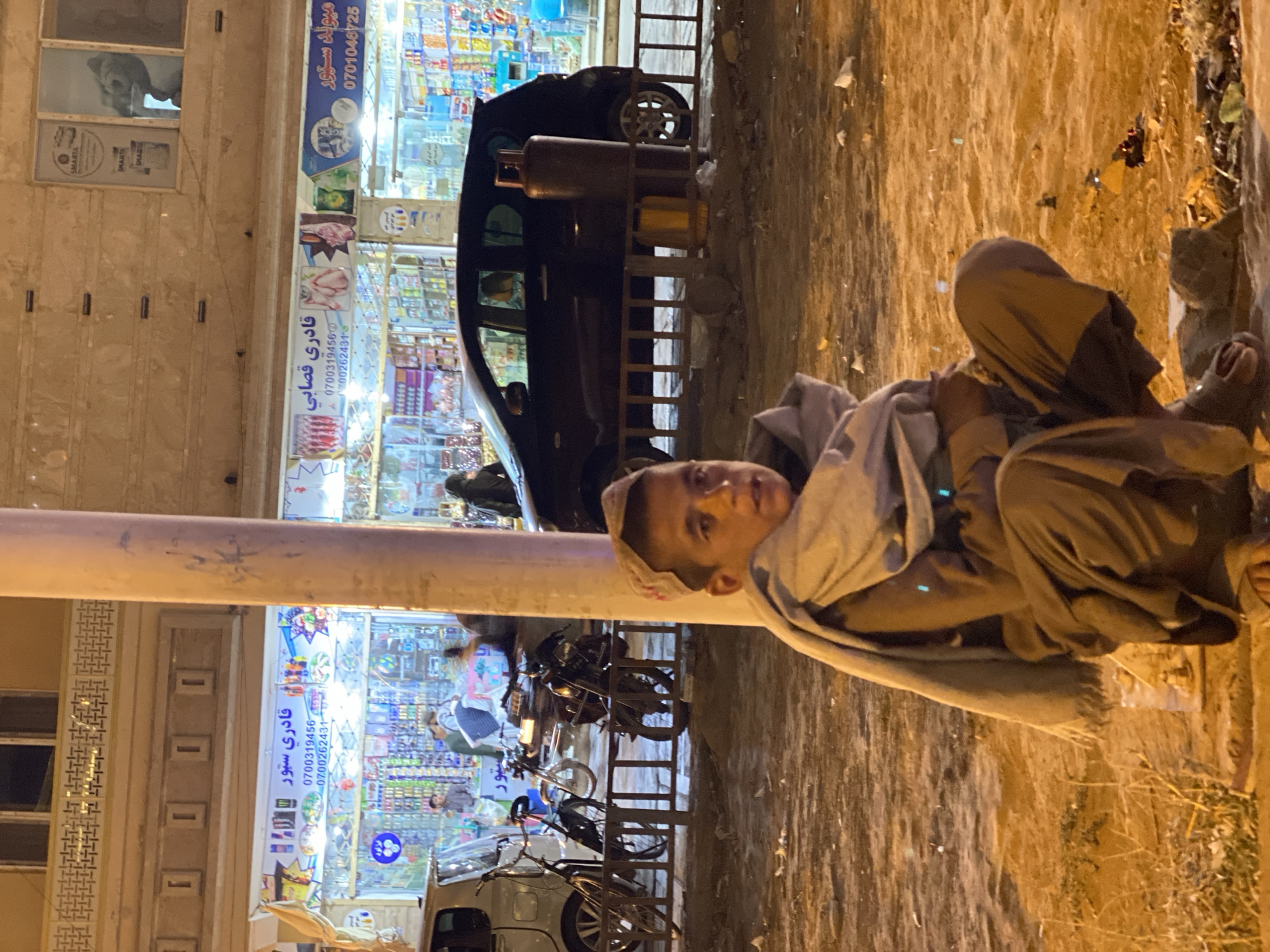 Nighttime street scenes in Kandahar, Afghanistan