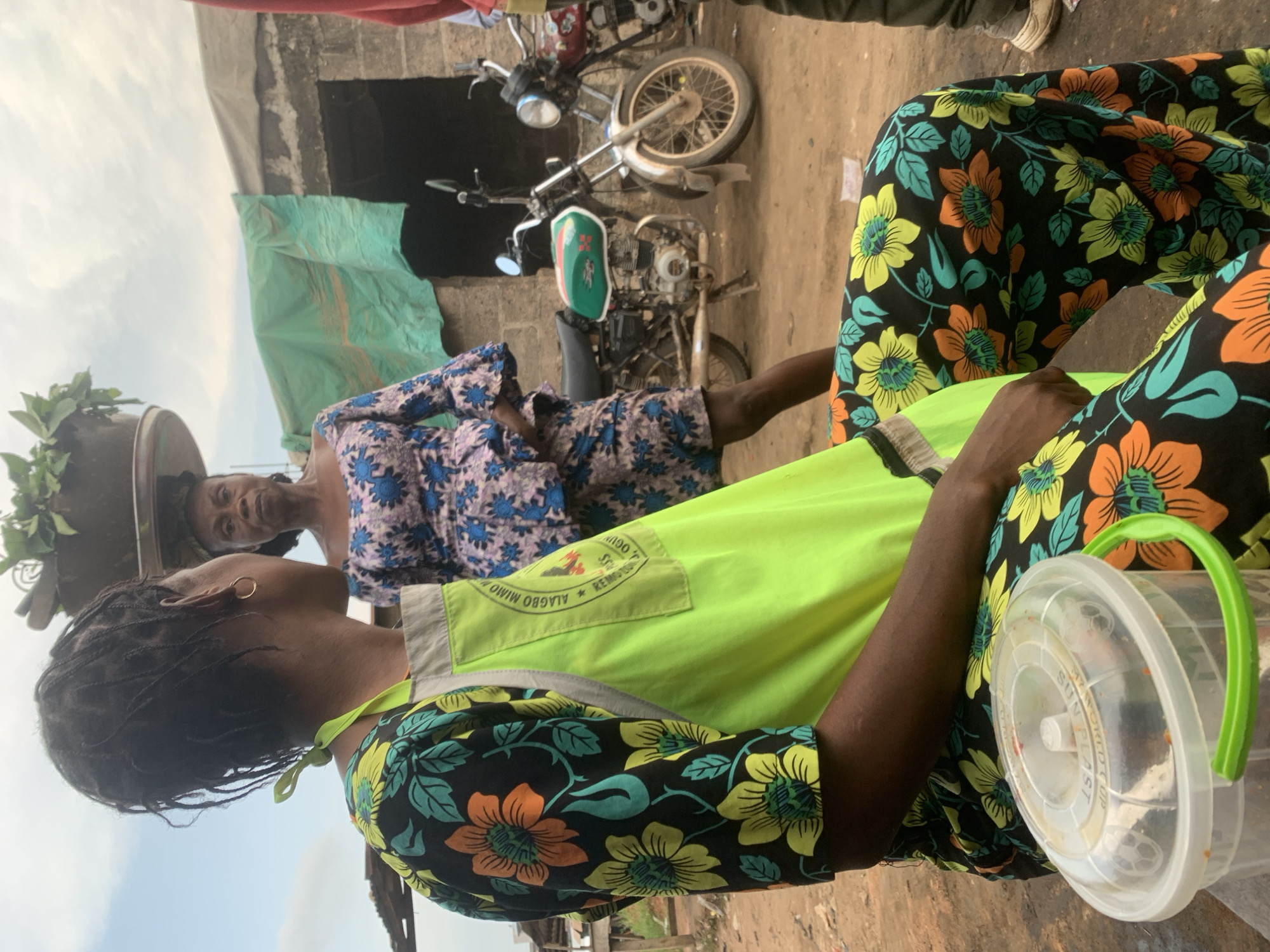 Afternoon street and market activity in Shagamu, Nigeria