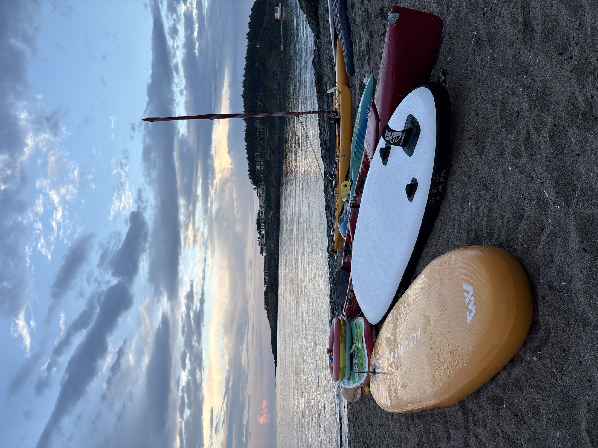 Quiet evening at Tsarevo's Black Sea shore