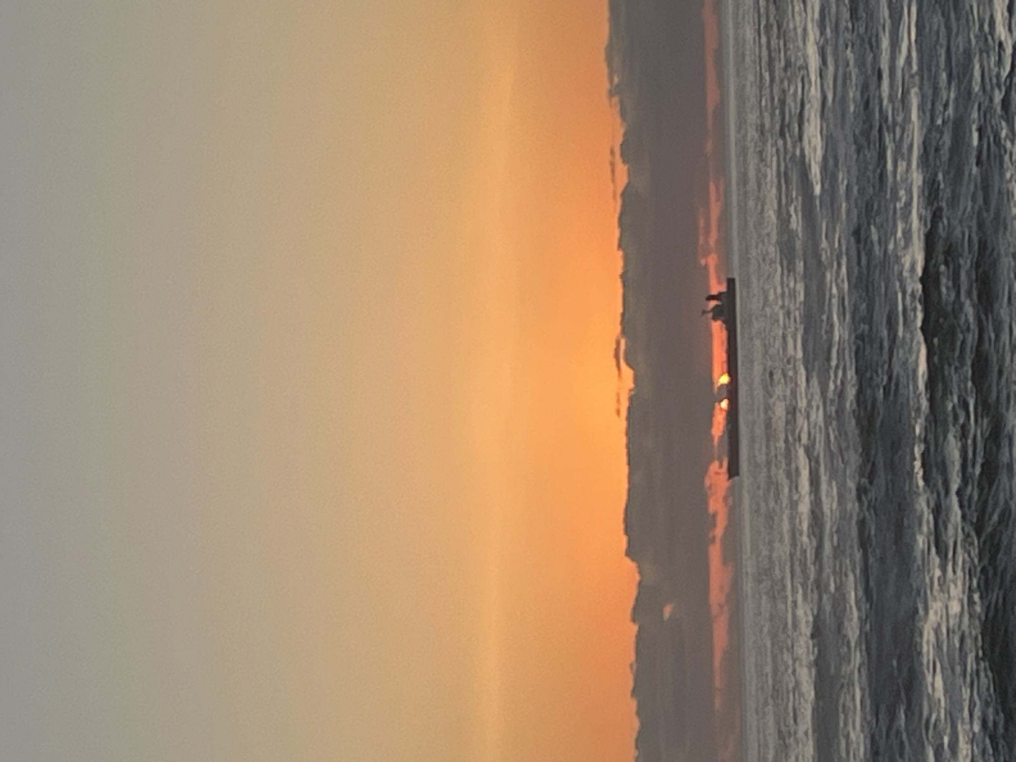 Sunset seascape captured near Arica, Chile coastline