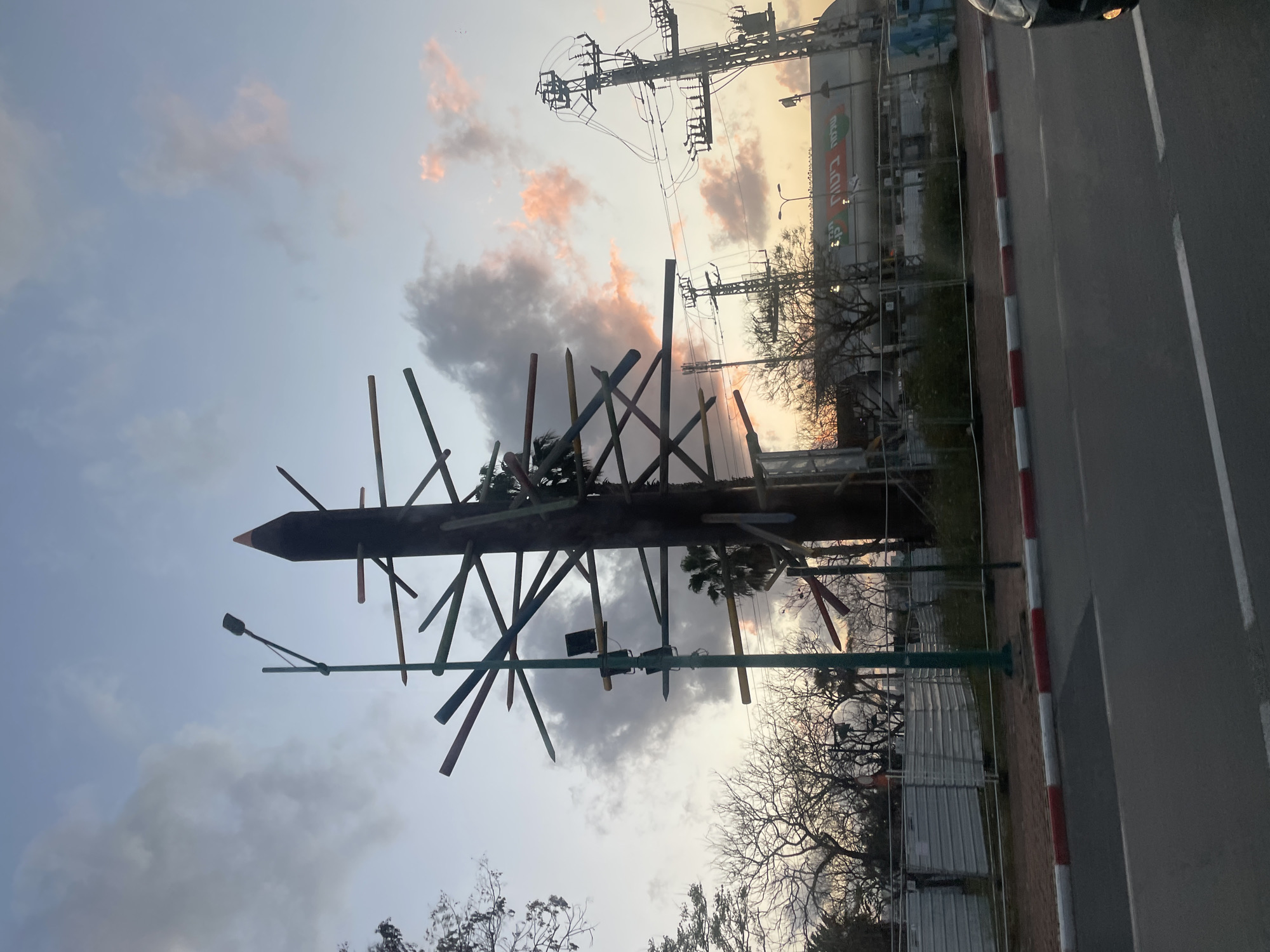 Dramatic storm clouds and sunset observed across Petah Tikva