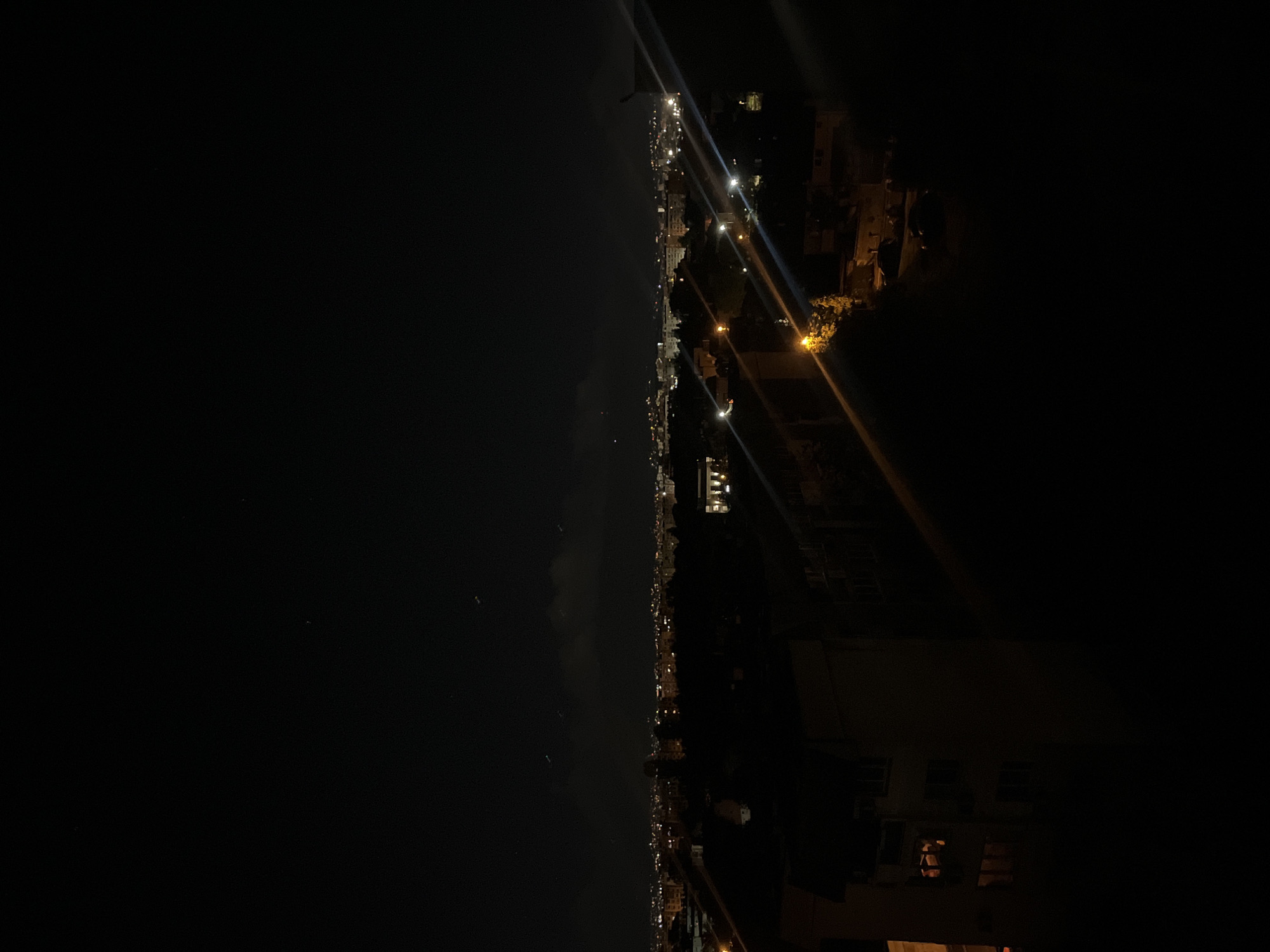 Nighttime cityscape views captured across Sofia, Bulgaria