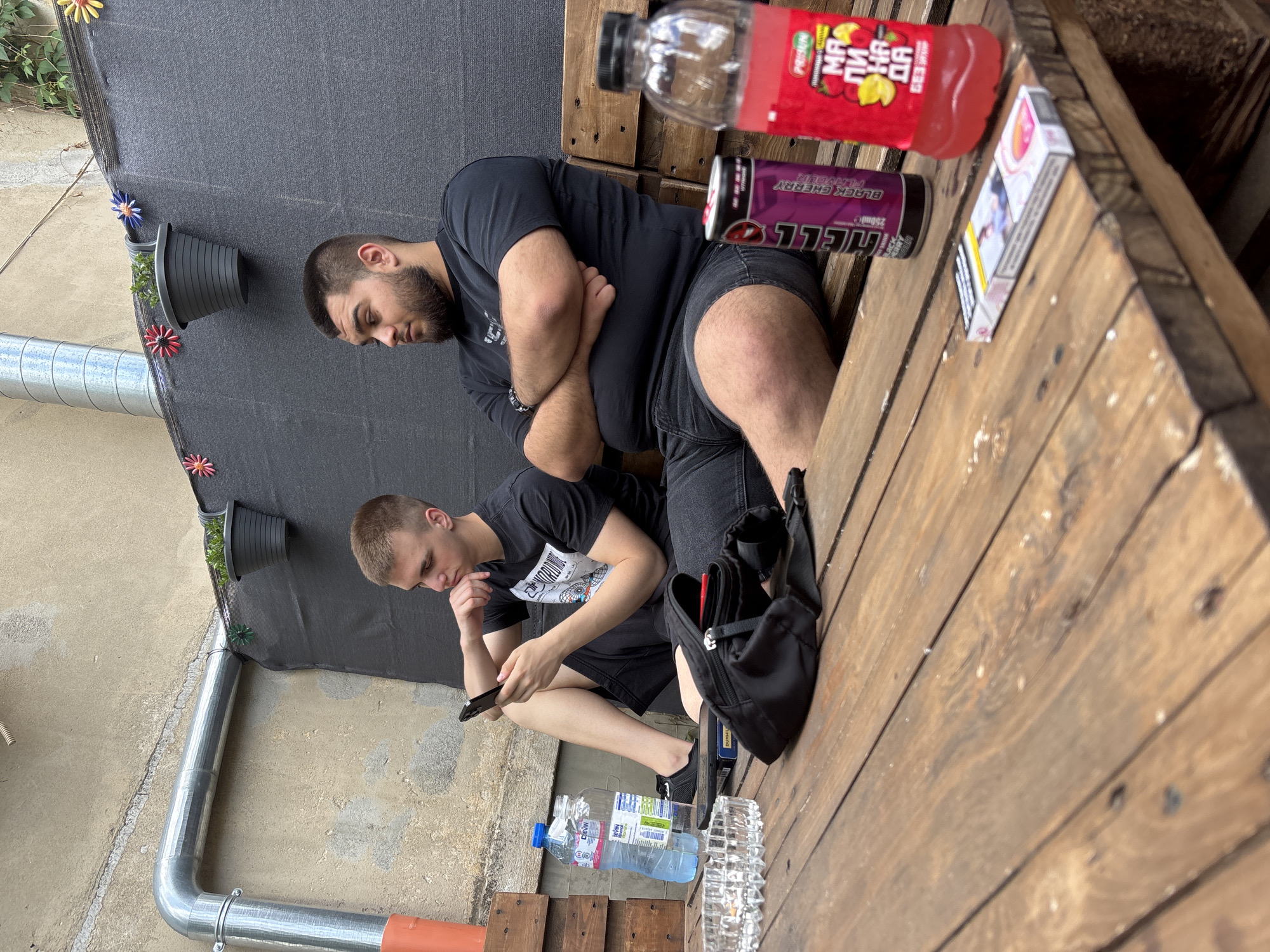 Morning social gathering documented in Sliven outdoor area
