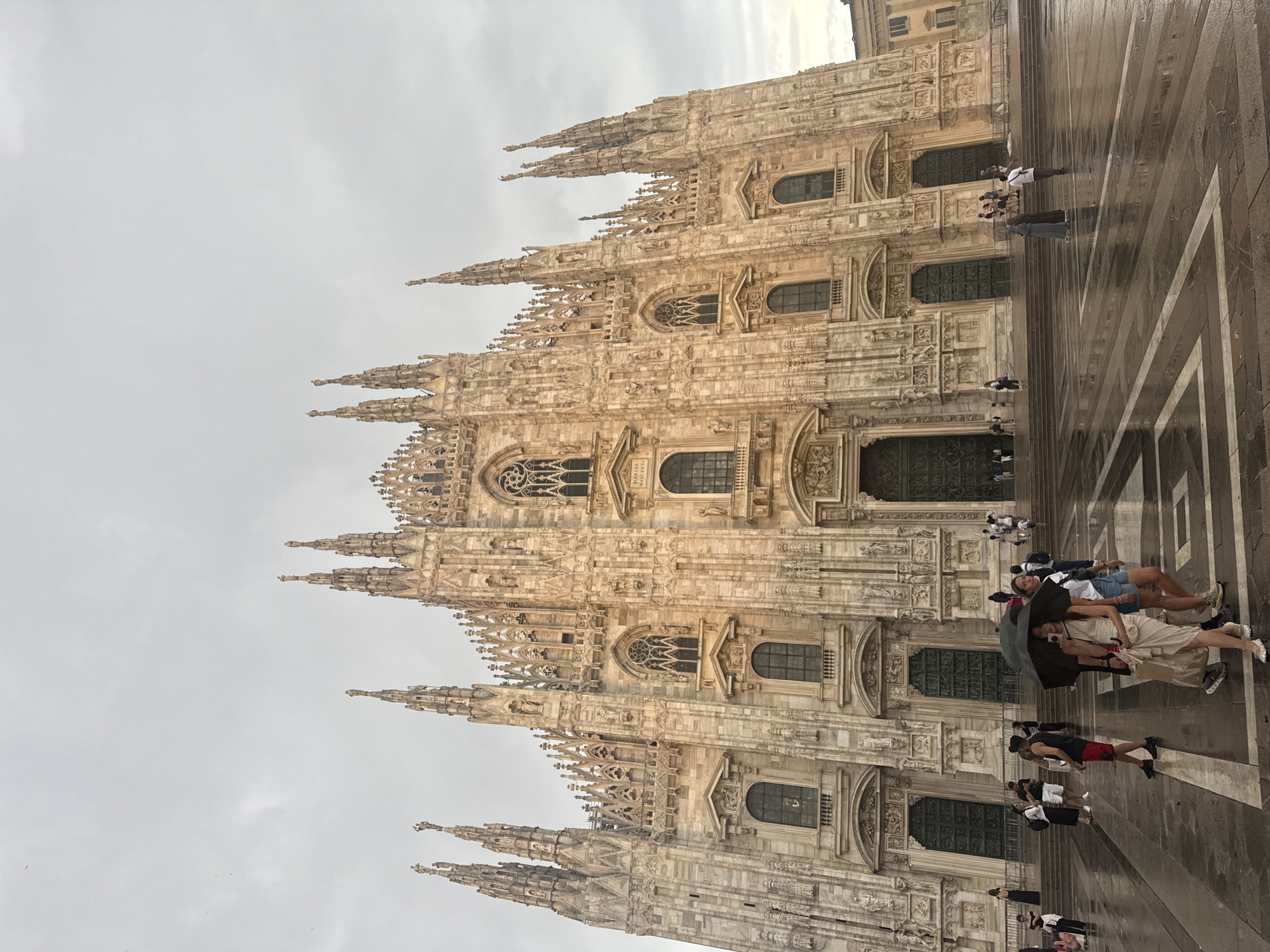 Around the Duomo on a rainy Milan evening