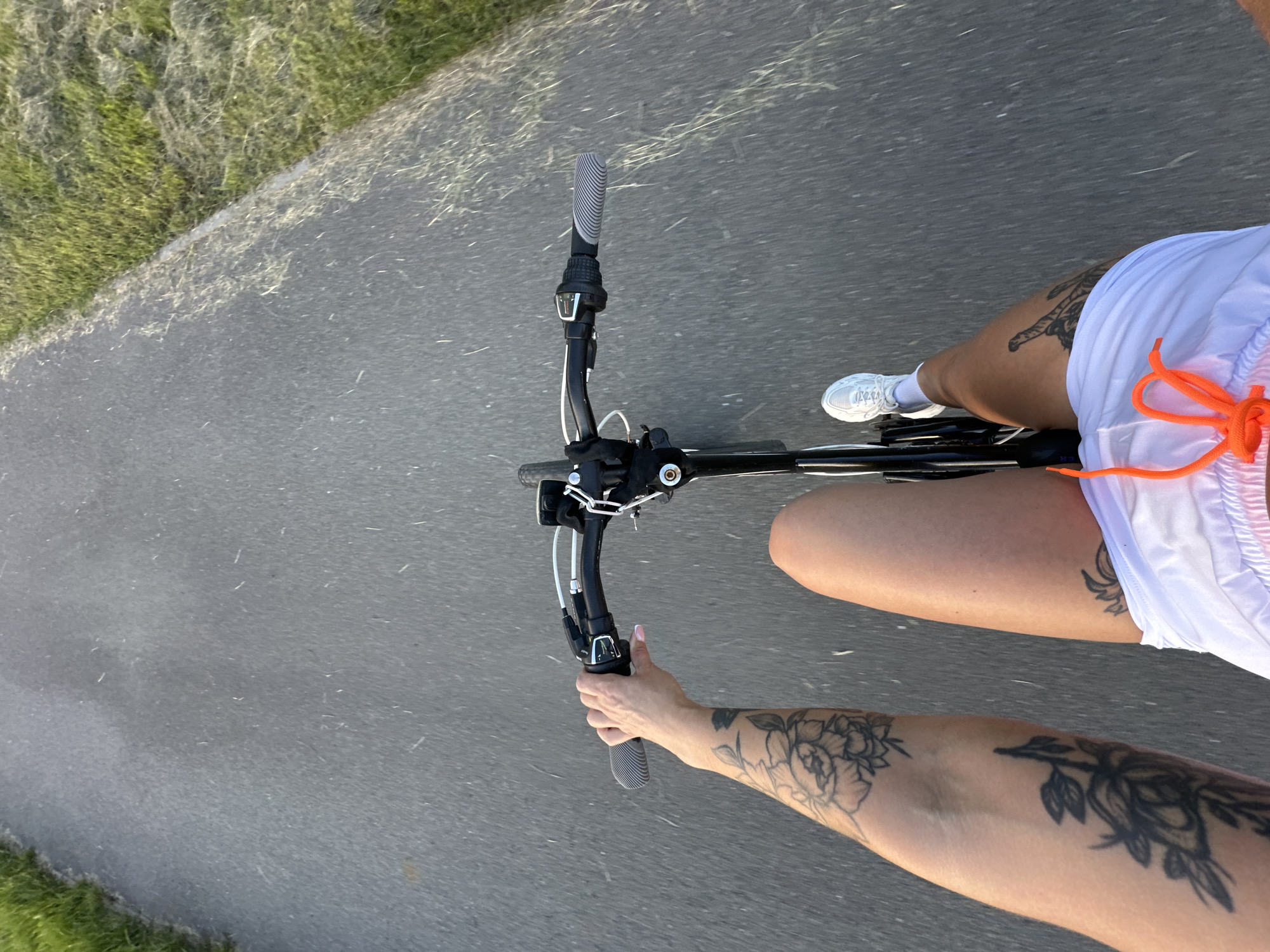 Cycling and track workout selfies in Yuzhnouralsk, Russia