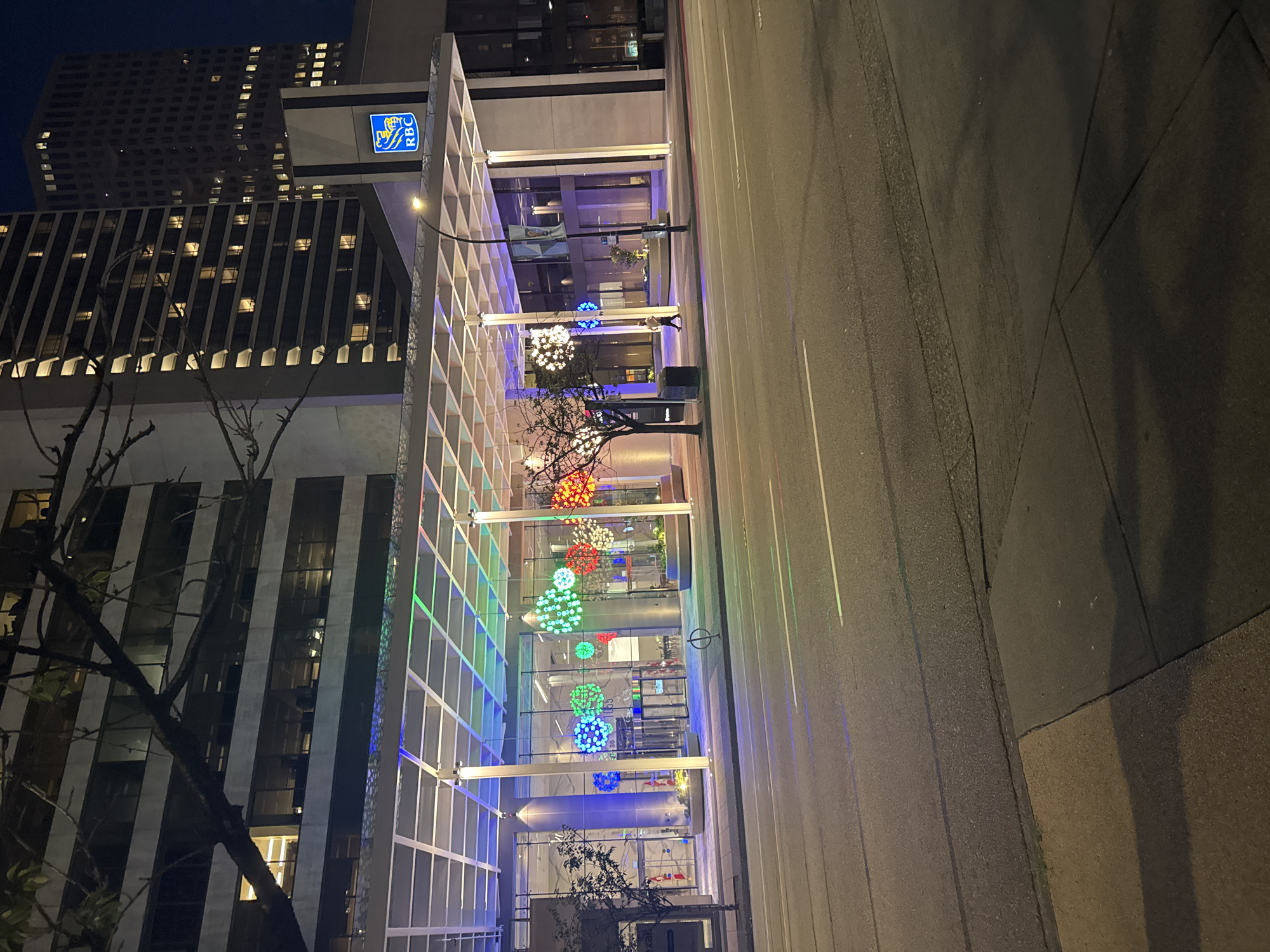 Vancouver's luxury retail strip at night, Alberni Street