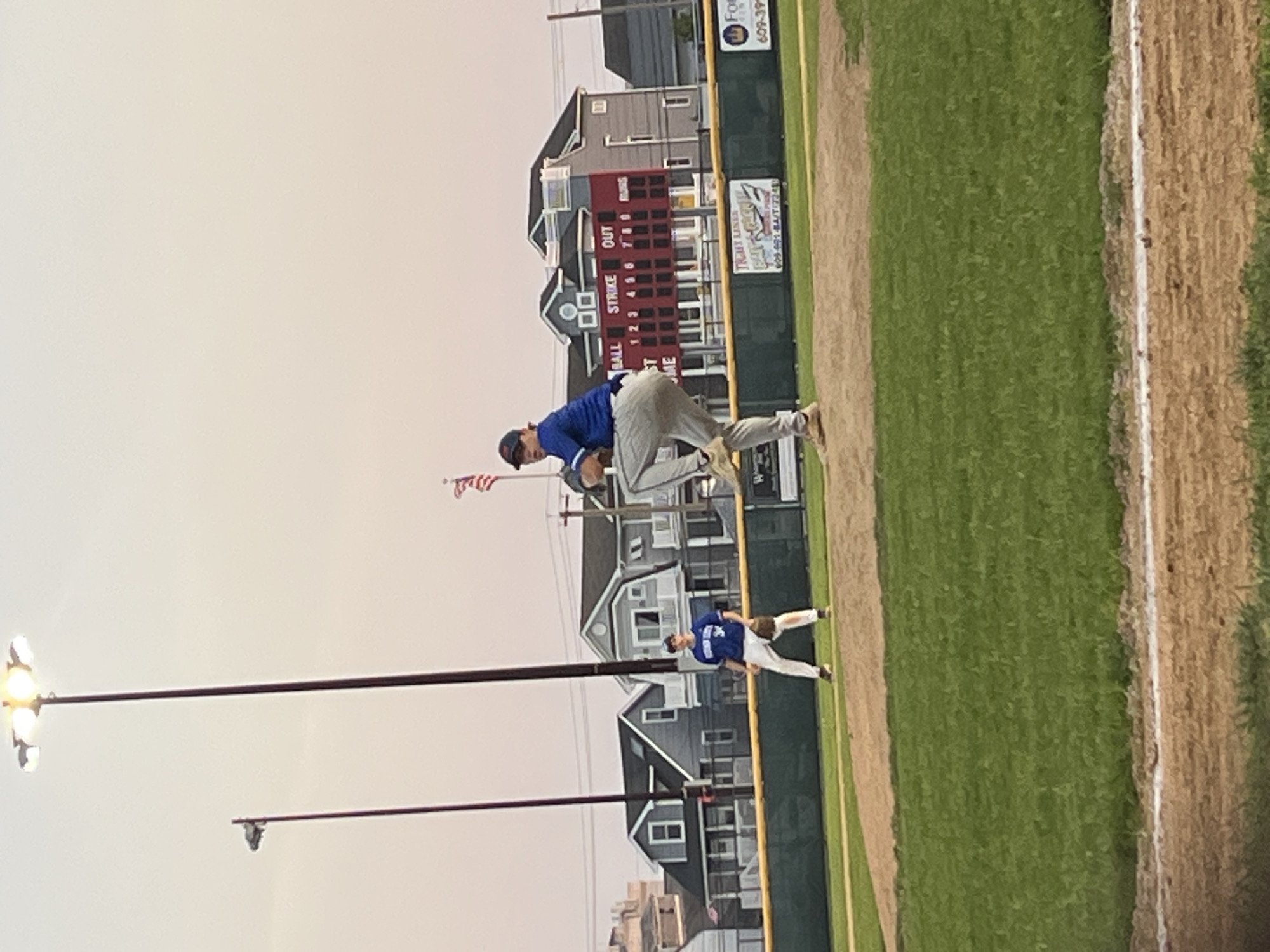 Baseball game at sunset in Ocean City, Maryland