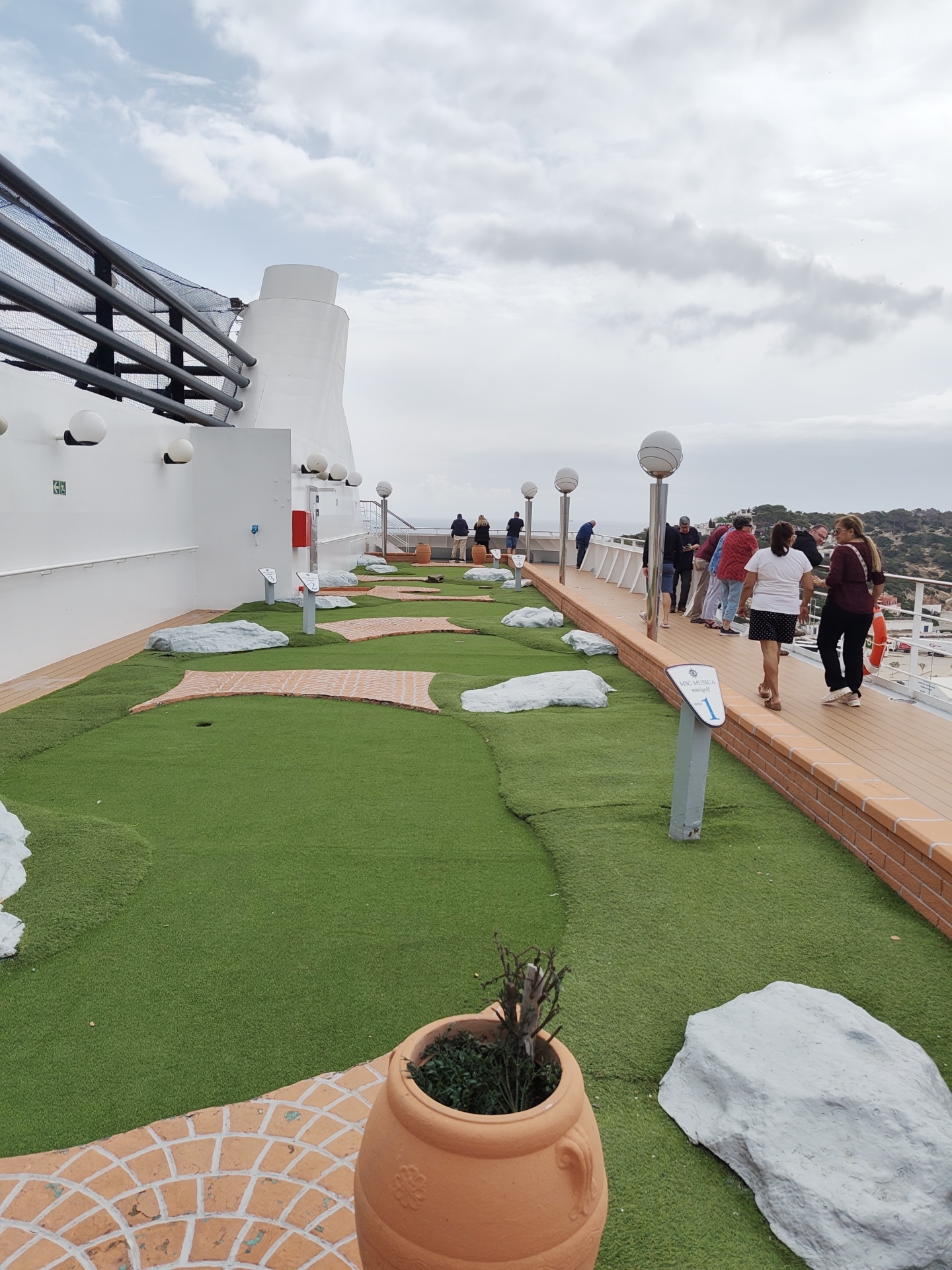 Ferry traffic observed from cruise ship in Ibiza harbor