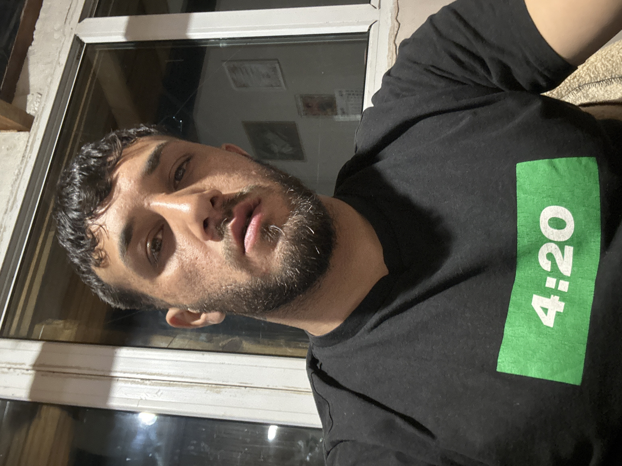 Man takes selfie wearing 4:20 shirt in Tsarevo