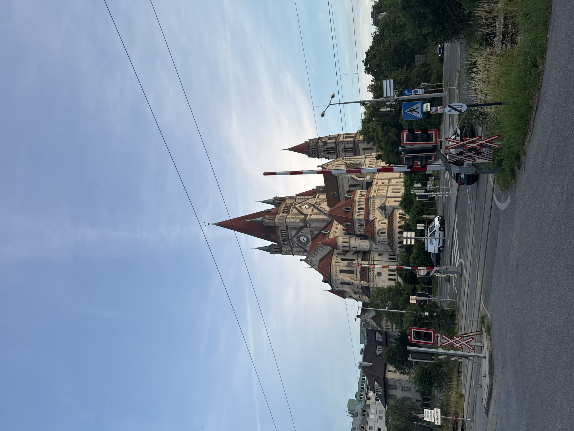Vienna walking tour captures churches, Danube waterfront in evening
