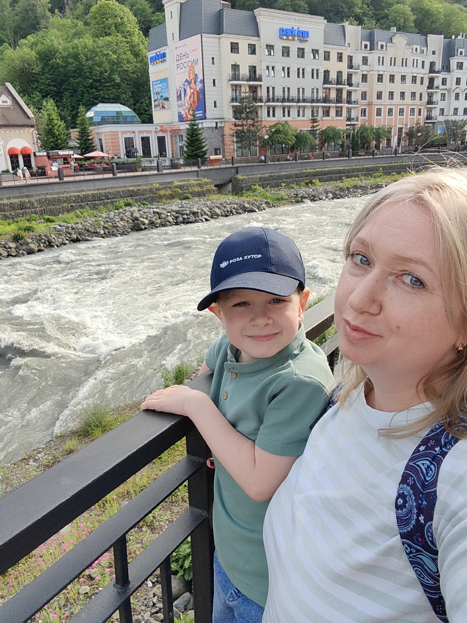 Family tourist visit documented at Rosa Khutor resort