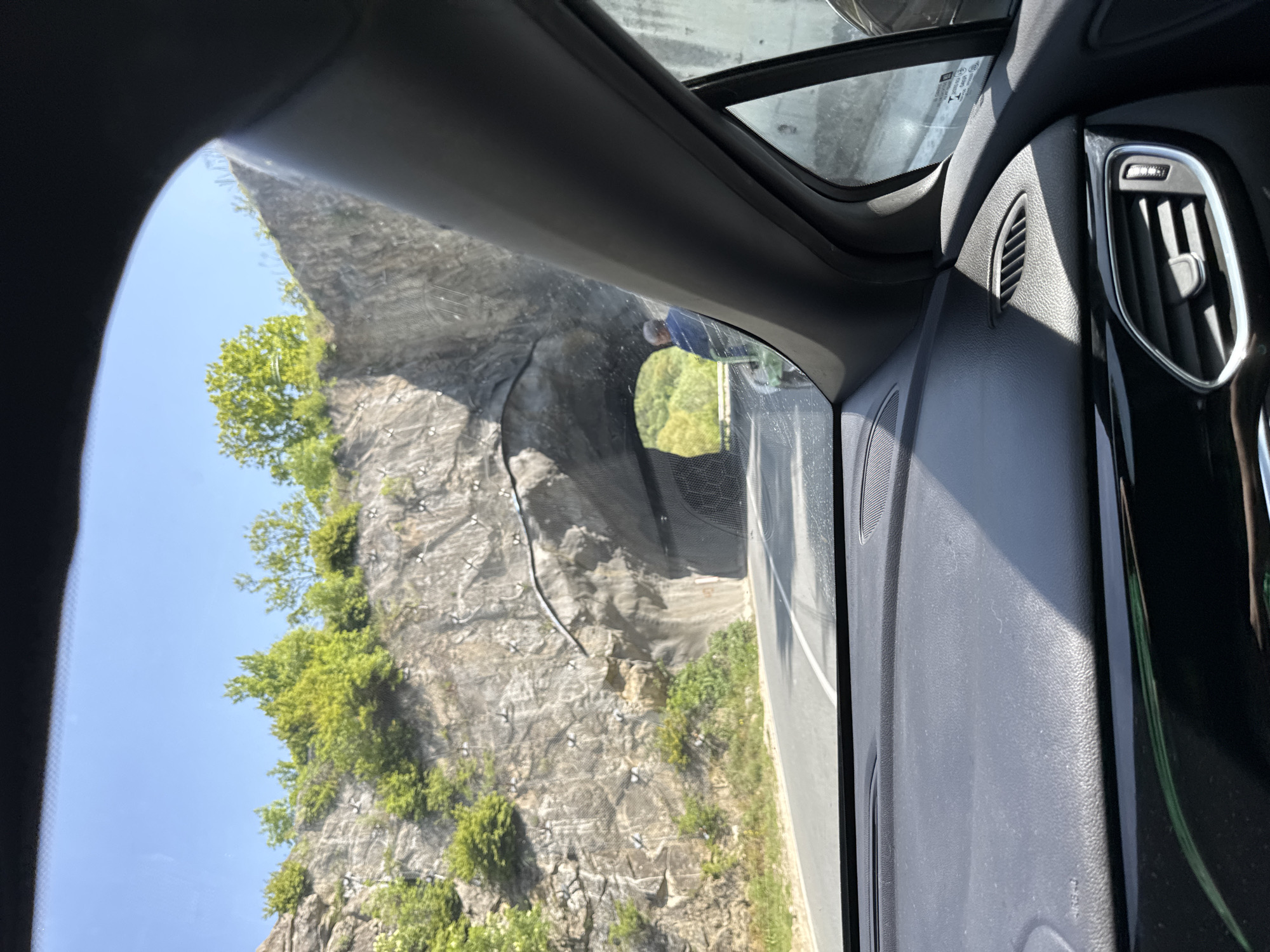 Motorist drives through tunnel near Bilka, Bulgaria