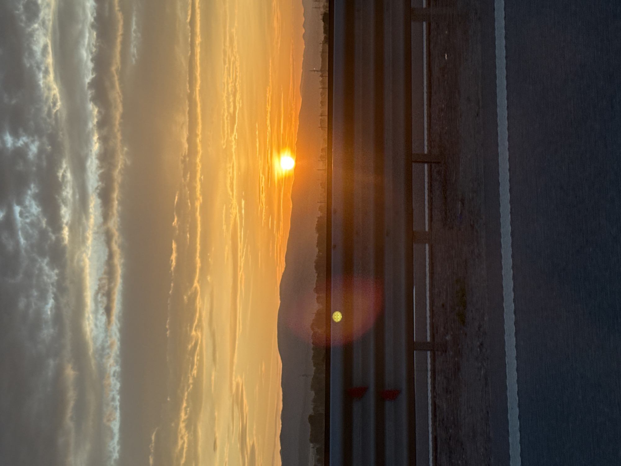 Sunset photographed behind mountains in Hrabarsko, Bulgaria