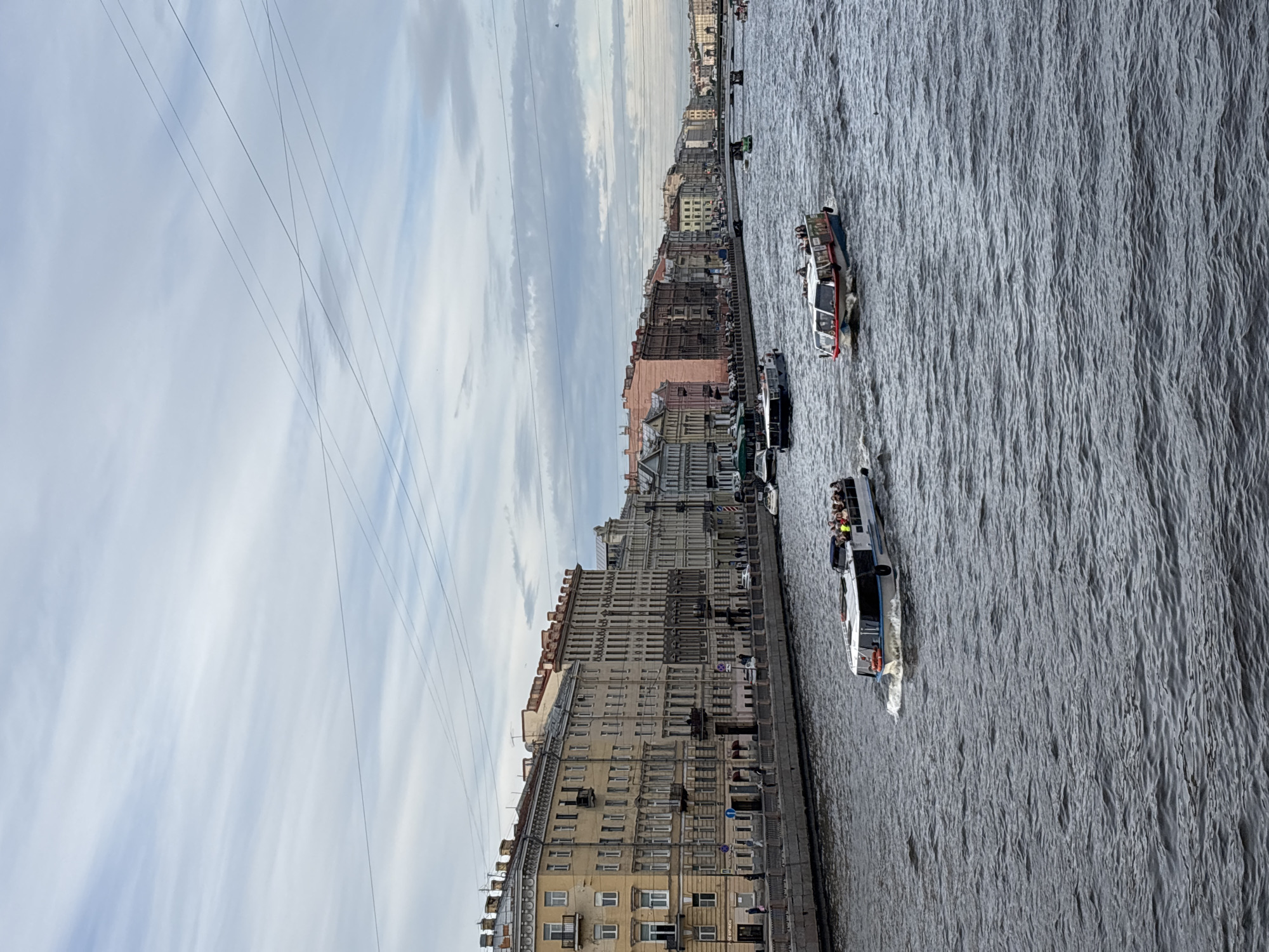 Afternoon scenes documented across Saint Petersburg under overcast skies