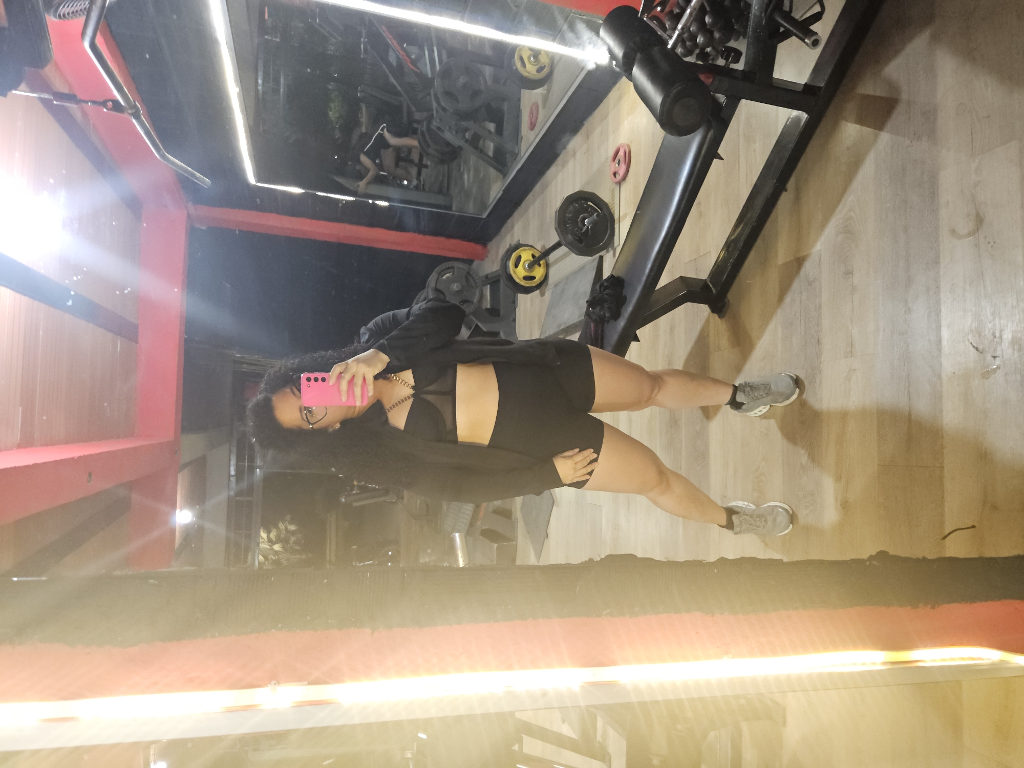 Gym selfie captured at fitness facility in Cúcuta, Colombia