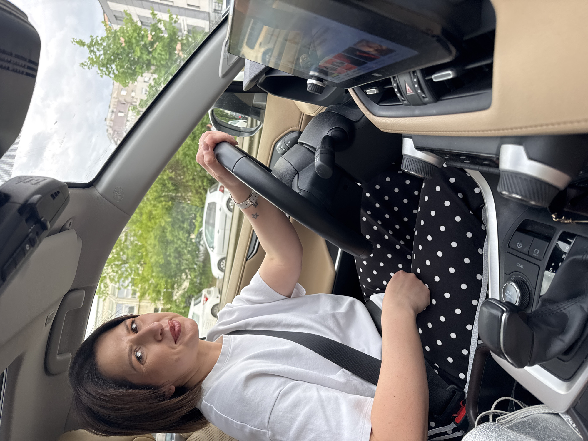 Woman observed in stationary car in Sofia, Bulgaria