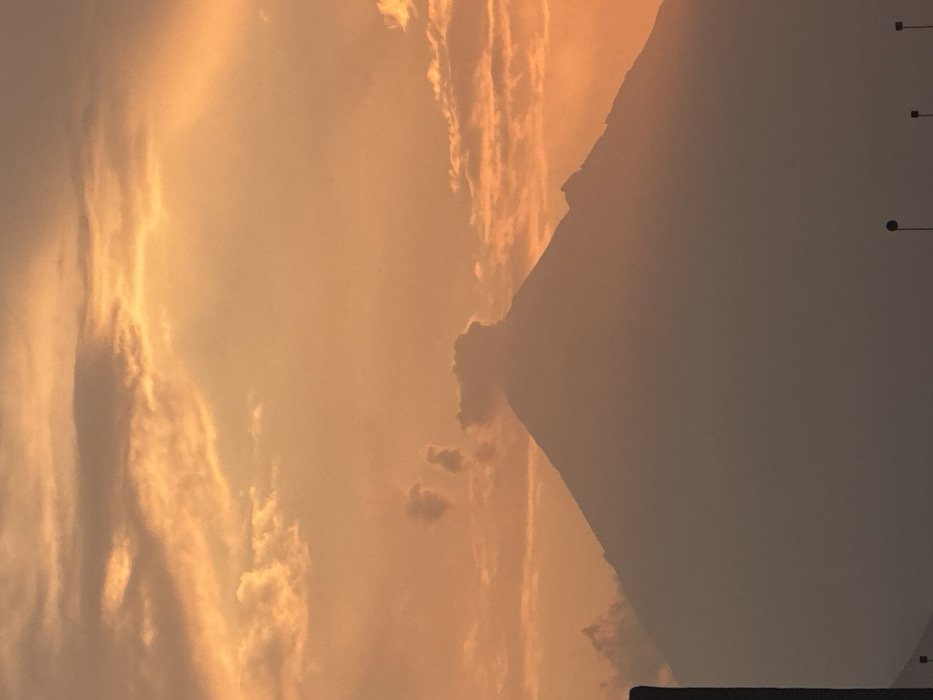 Dramatic sunrise captured over volcanic landscape in Ocotlán Mexico