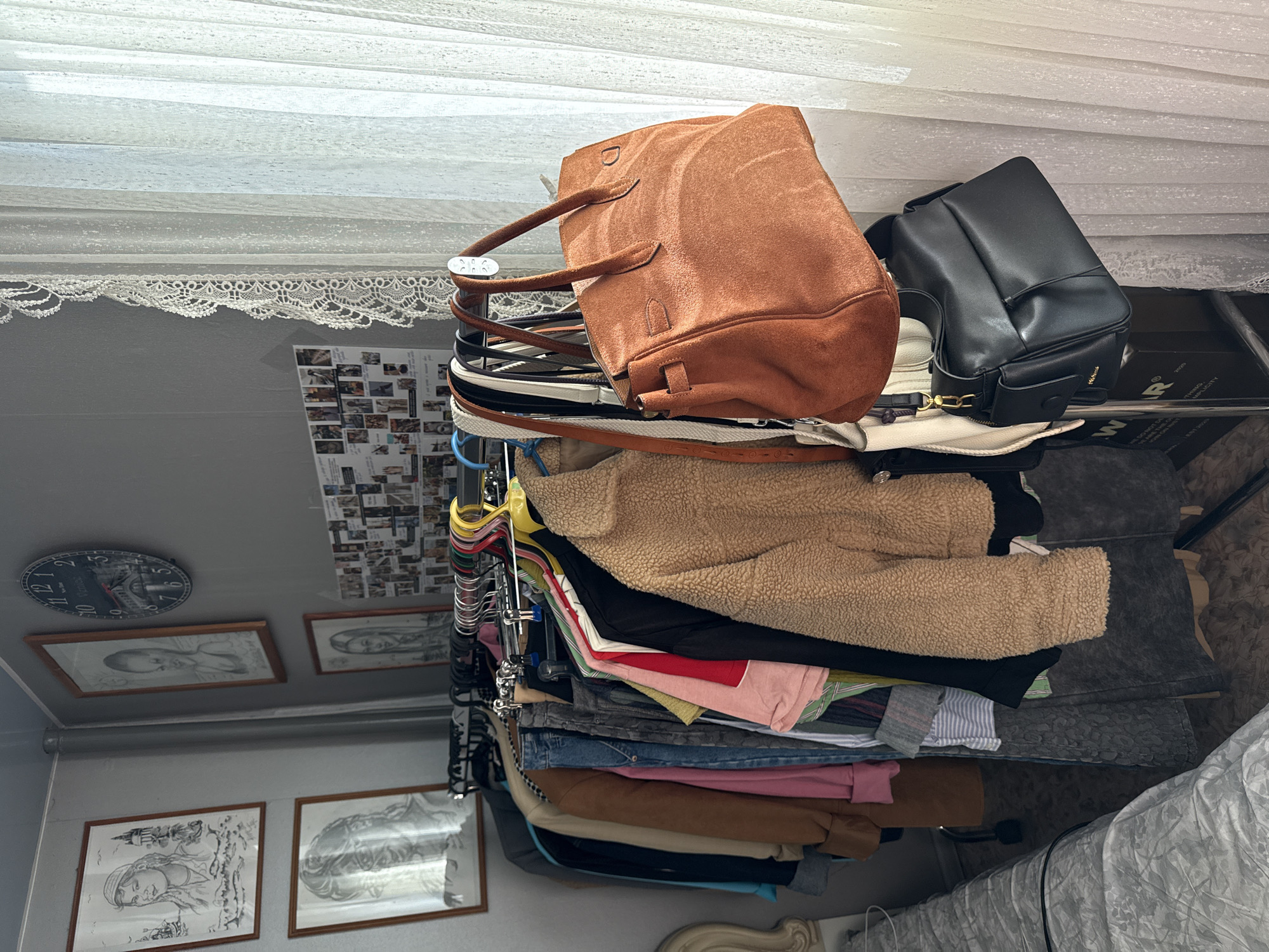 Portrait gallery and cluttered interior documented in Chaikovsky home