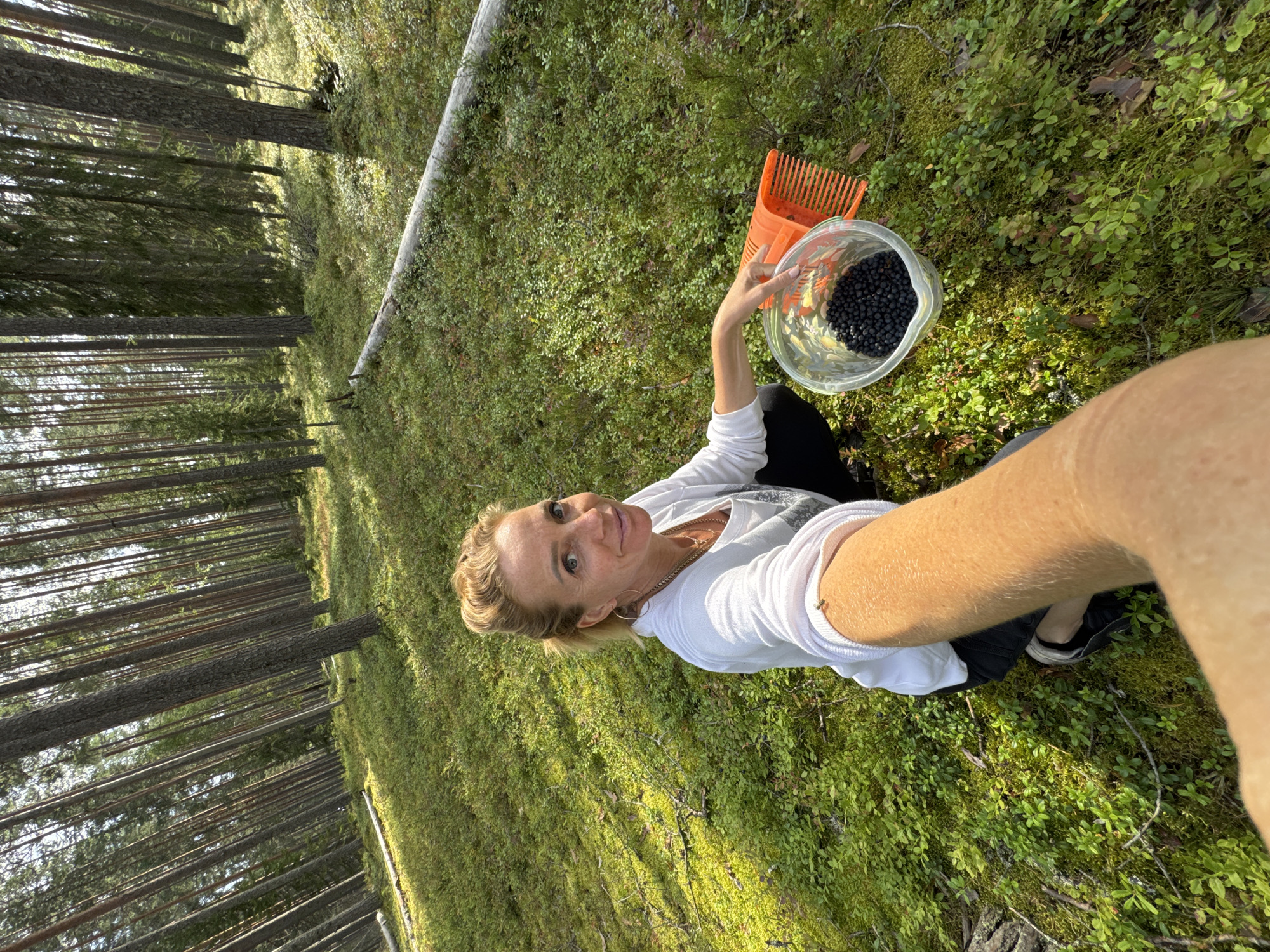 Blueberry foraging and lake day in Ikhala, Russia