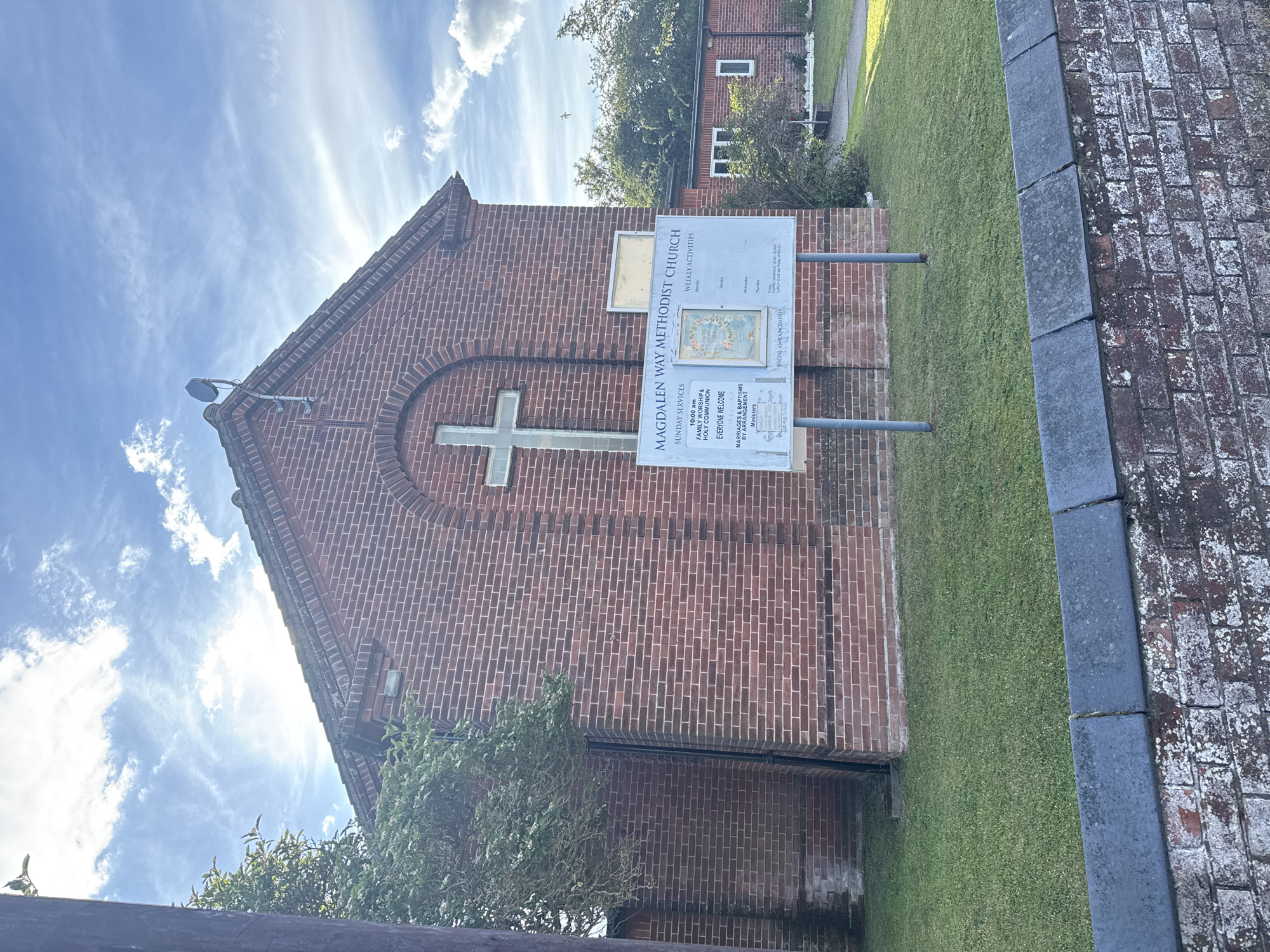 Methodist church exterior documented in Great Yarmouth sunshine
