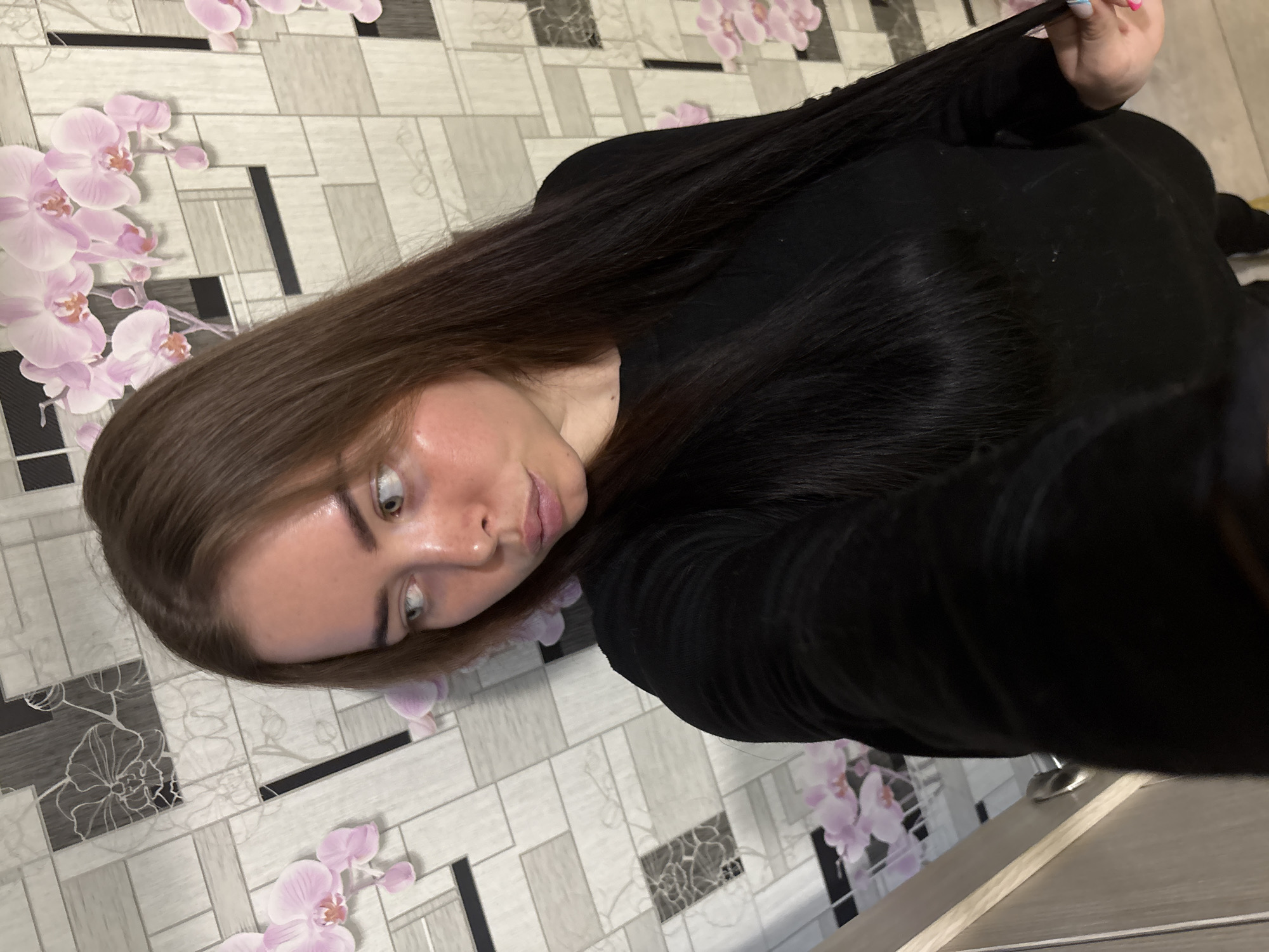 Woman takes late-night selfies in Izhevsk mirror