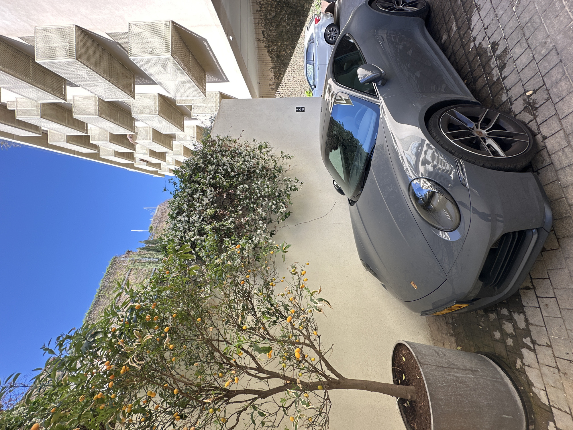 Tel-Aviv street scene and hashtag image captured simultaneously