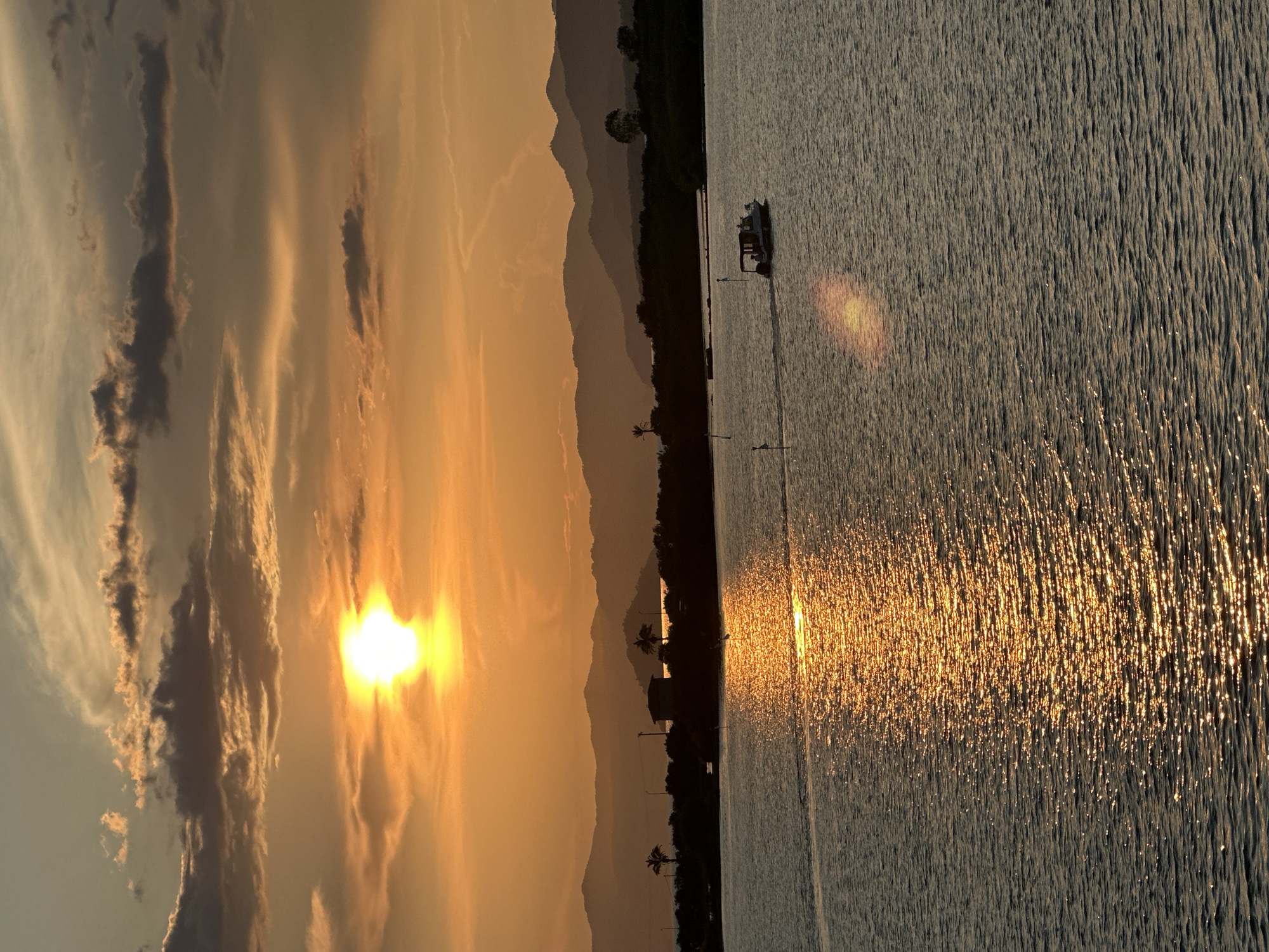 Sunset cycling along the Fethiye waterfront promenade