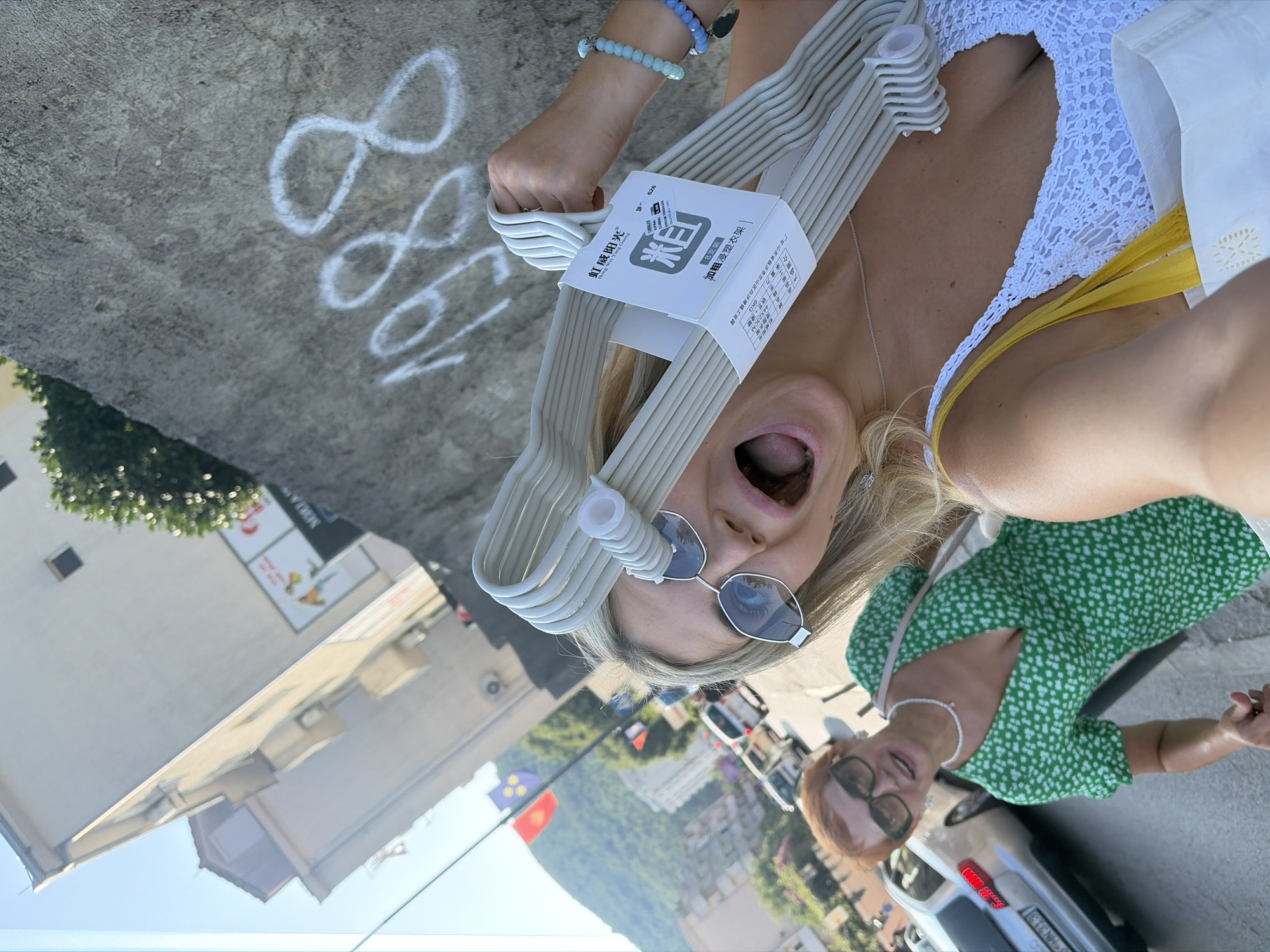 Sunny café afternoon in Budva, Montenegro