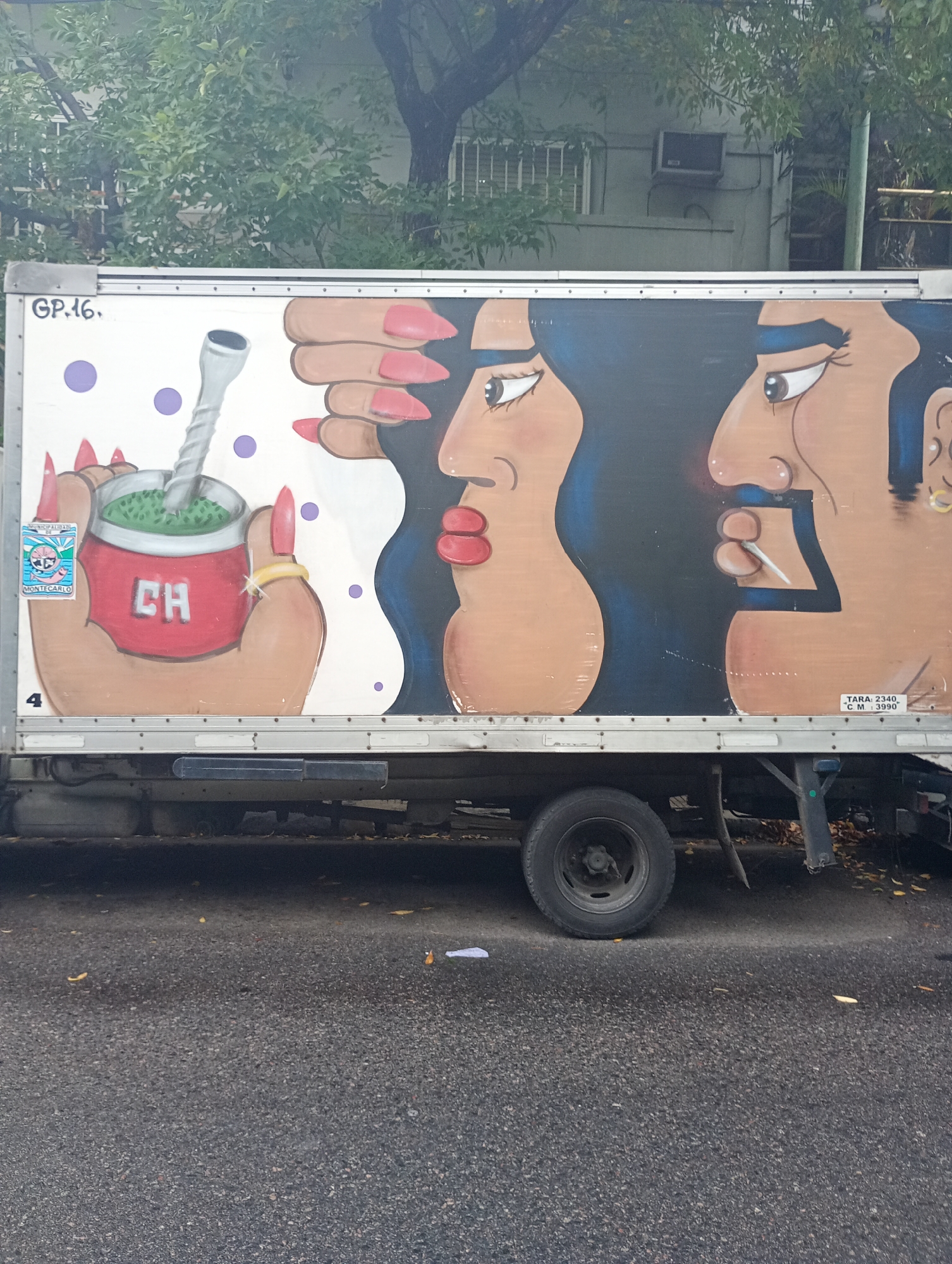 Street art spotted in Buenos Aires features mate and rocket