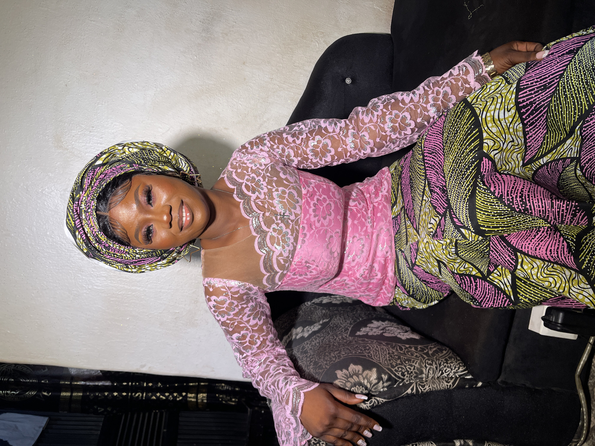 Traditional headwrap styling session documented in Akwanga, Nigeria