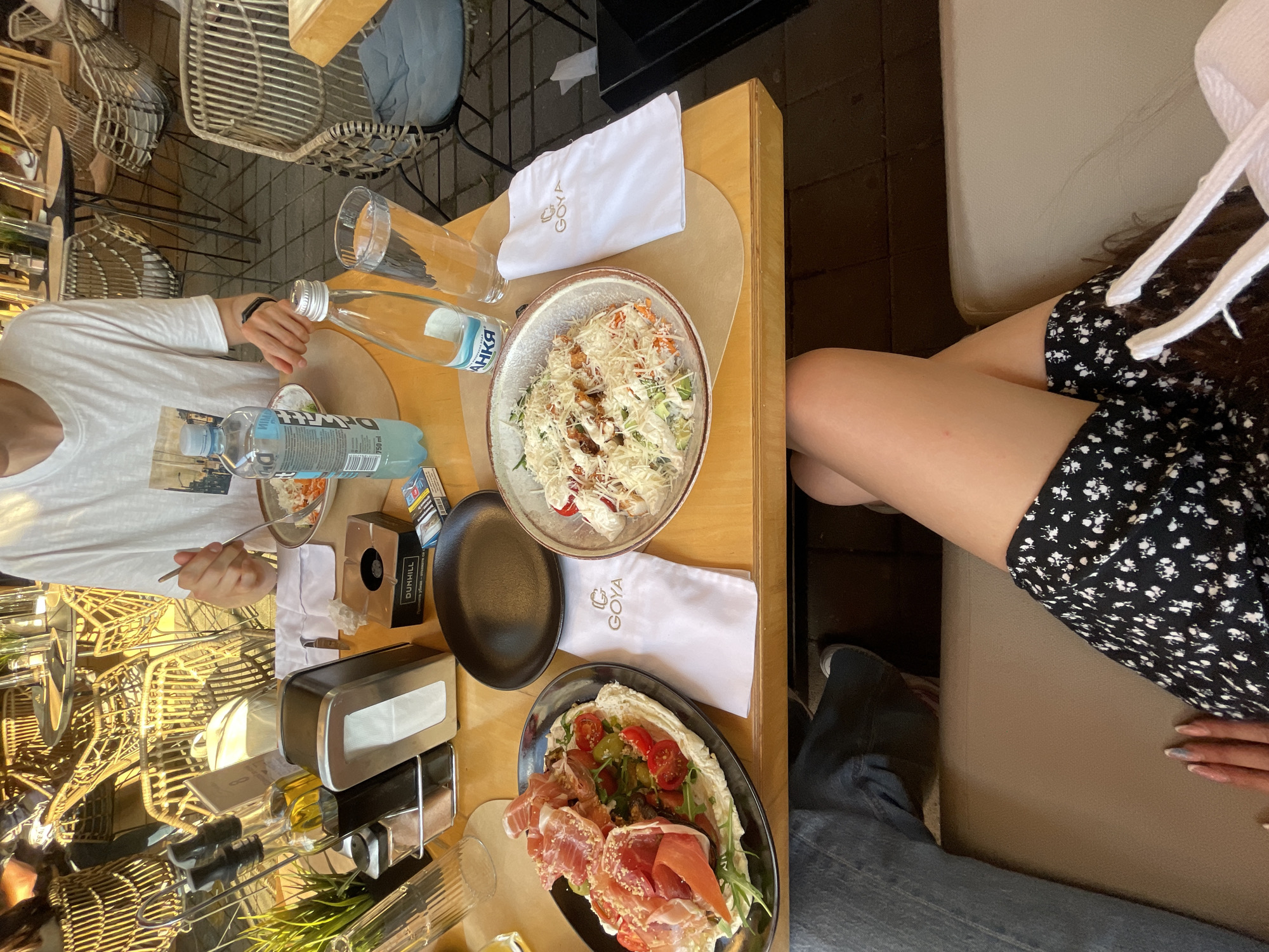 Afternoon dining captured at Goya restaurant in Pazardzhik