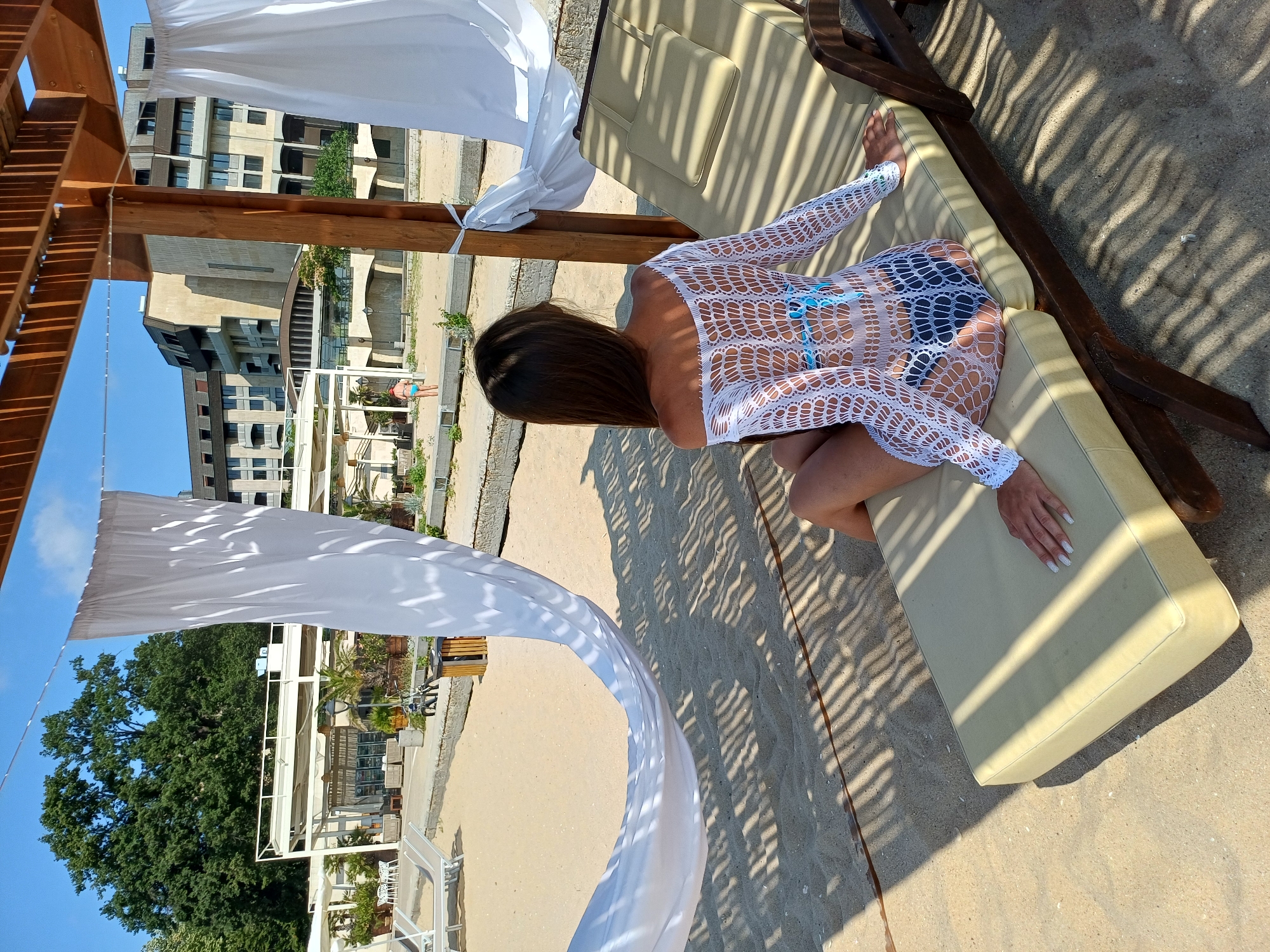 Relaxing on a sunny beach day in Varna, Bulgaria