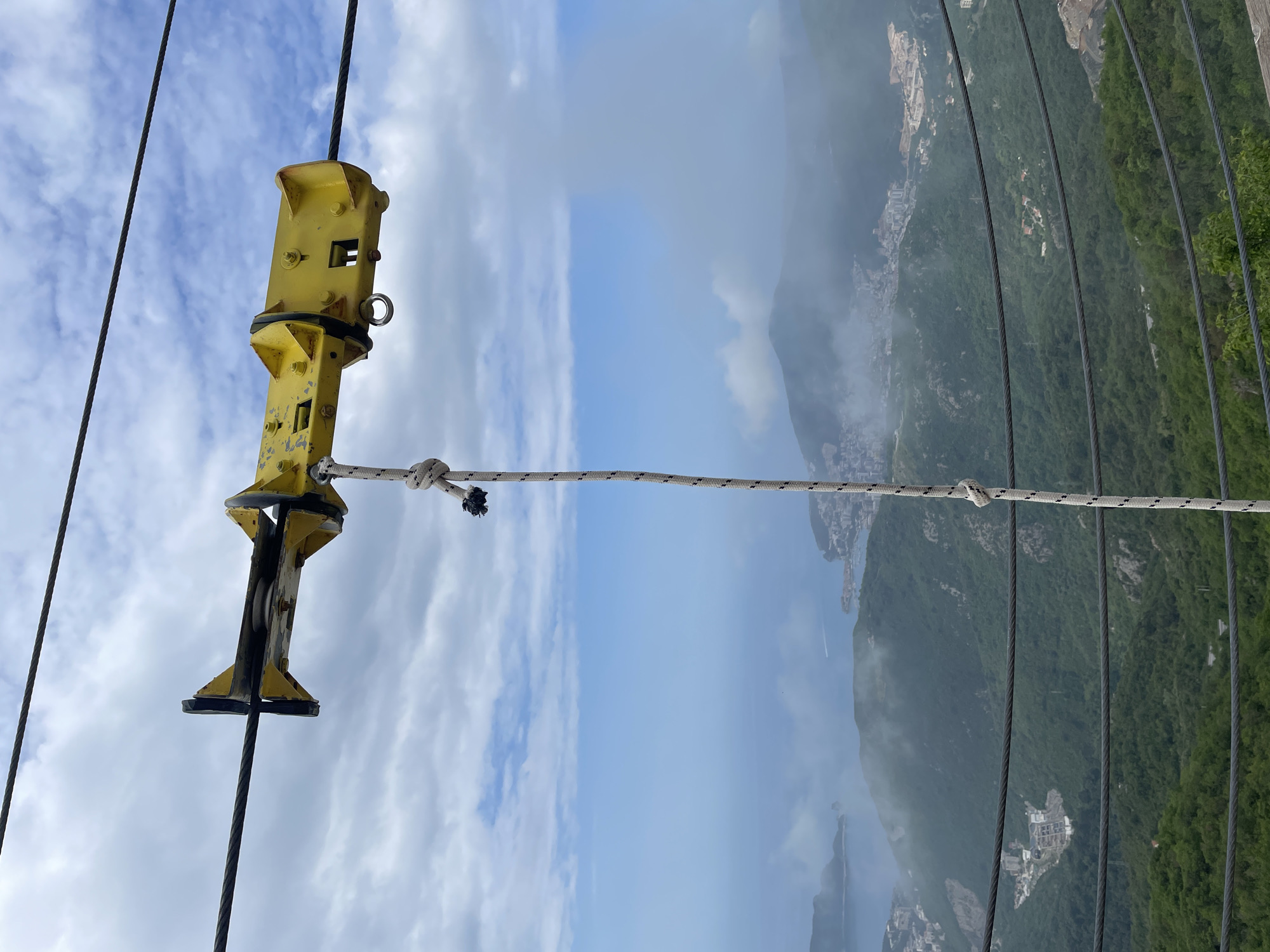 Mountain cable car views captured in Montenegro