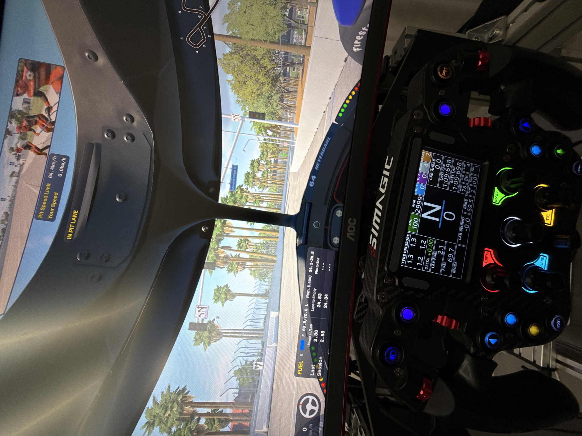 Simagic sim racing setup, up close in Oslo