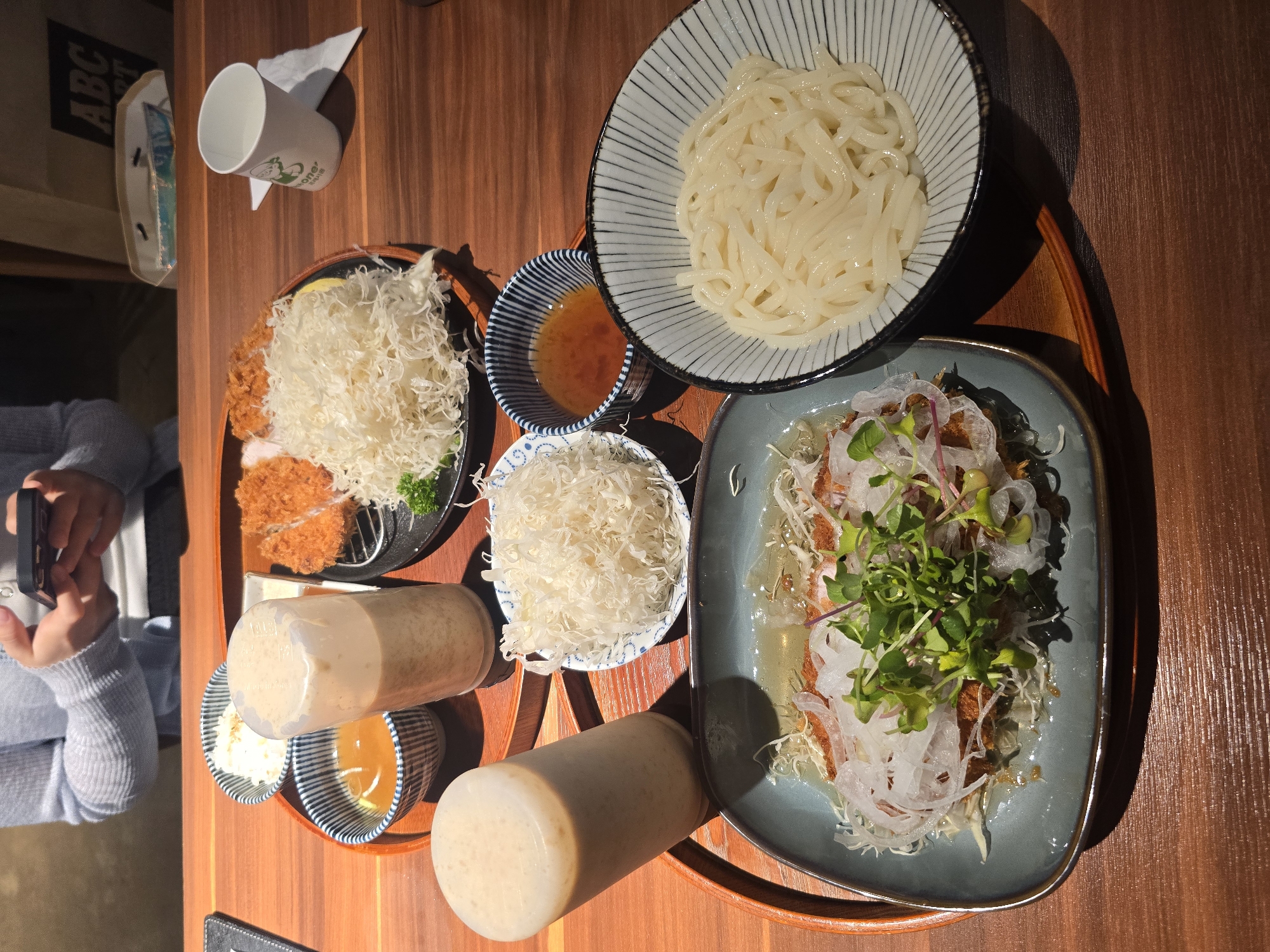 Cutlet and udon meal with branded packaging, Daegu