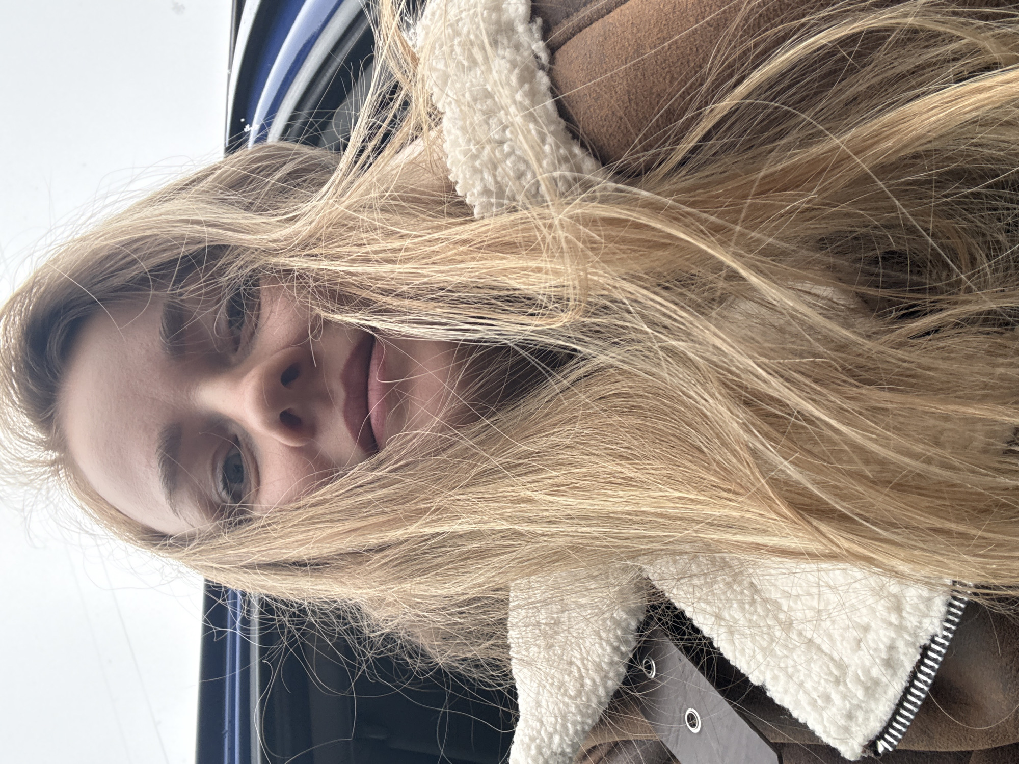 Woman takes early morning selfies in Chaikovsky, Russia