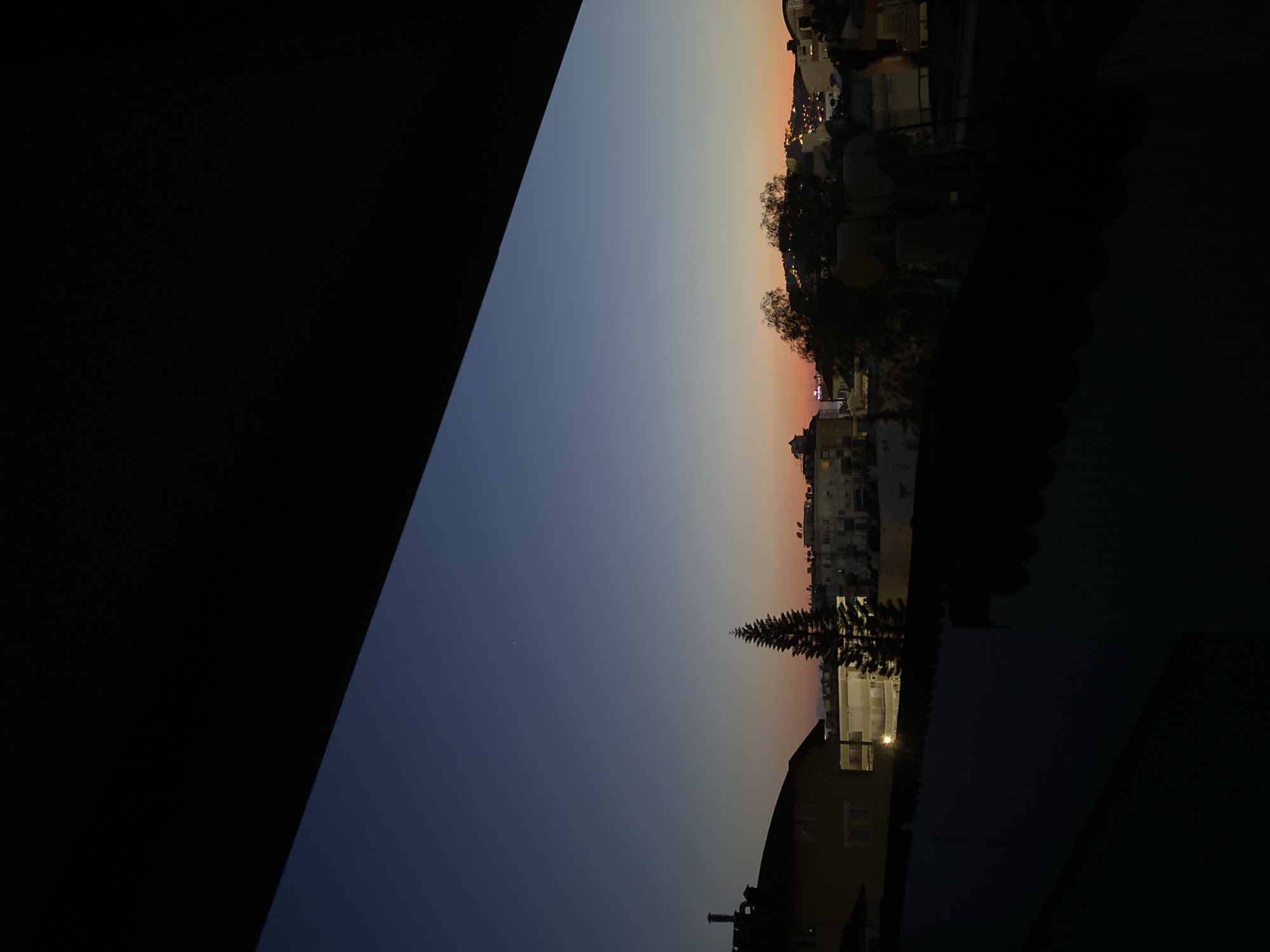 Twilight descends over Alanya cityscape, Turkey