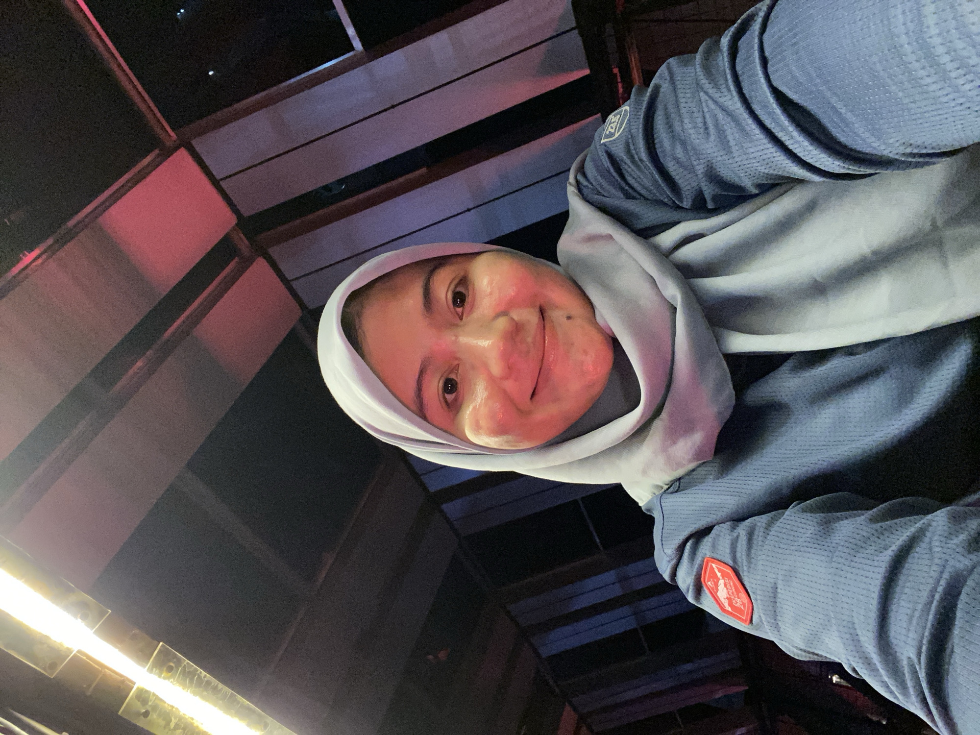 Night out on Banjarbaru's illuminated pedestrian bridge