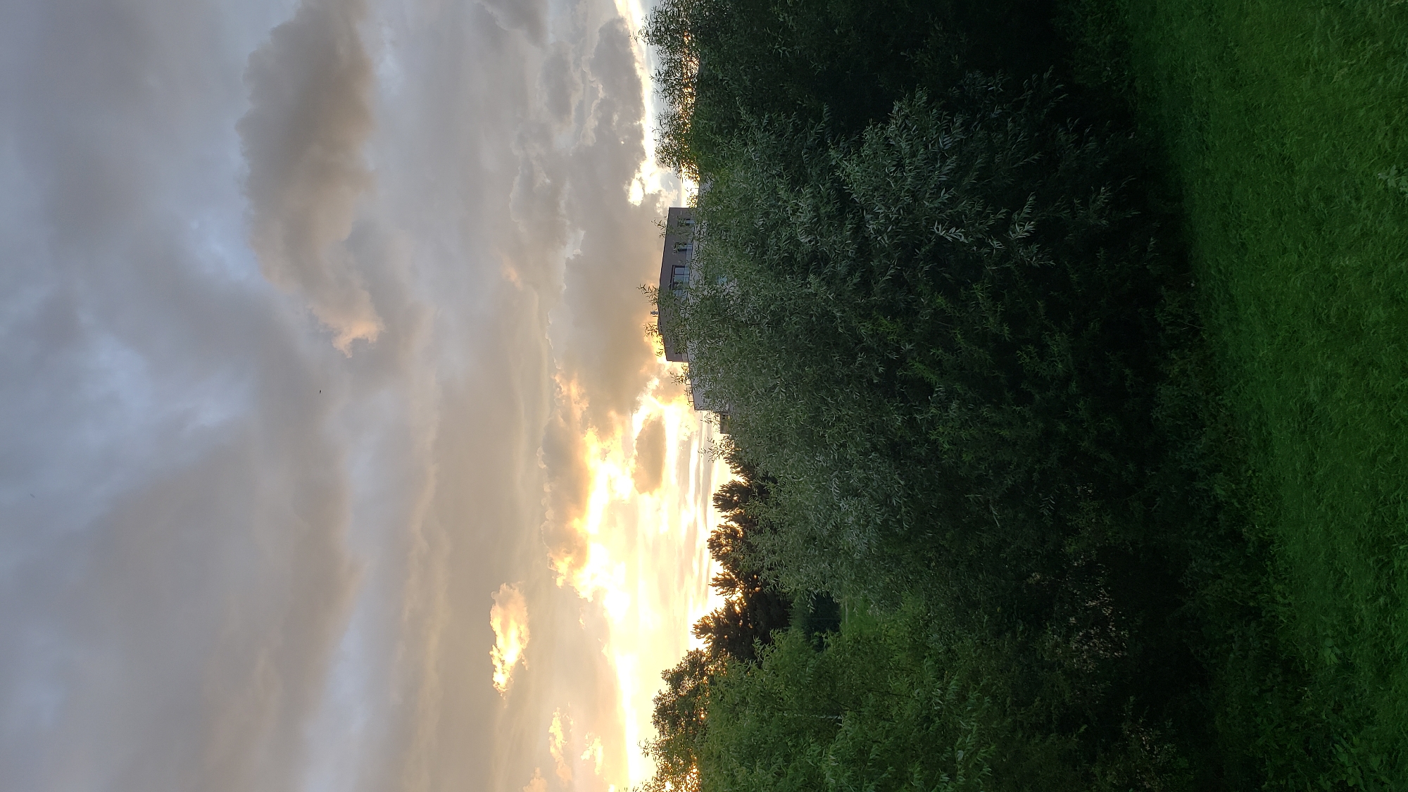 Sunset walk along Prešov's riverside park