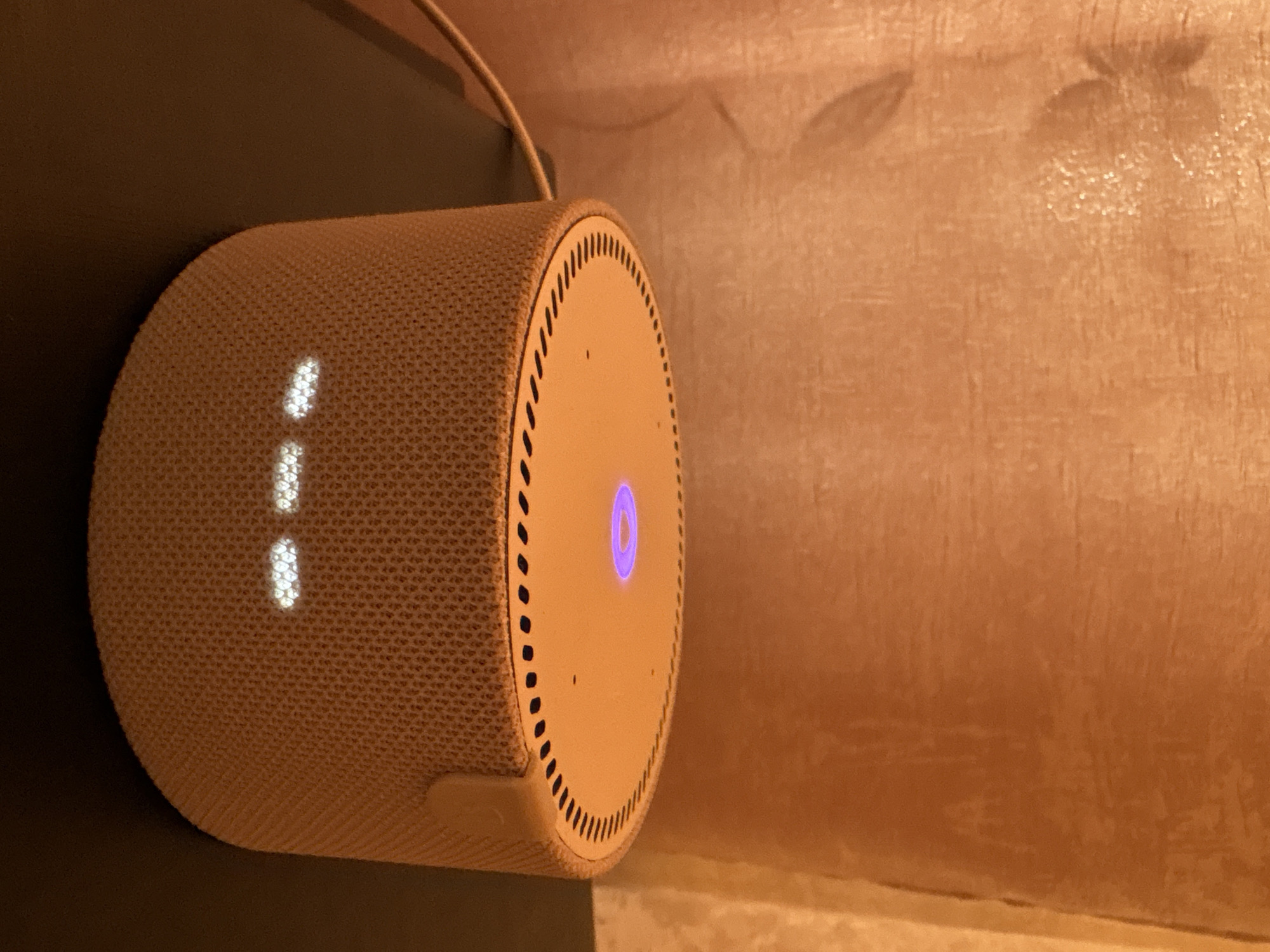 Evening light and a Yandex smart speaker in a Russian home